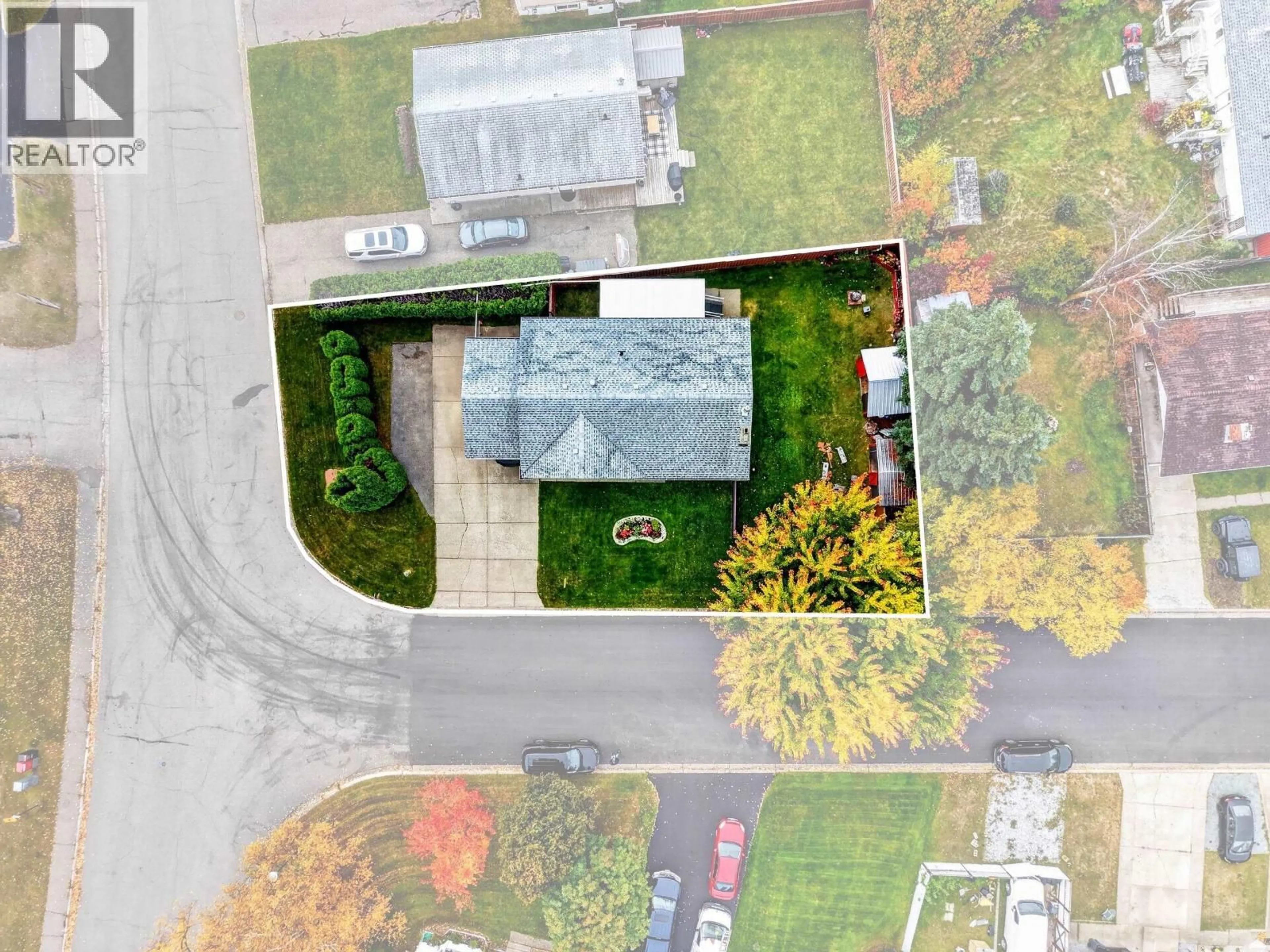 A pic from outside/outdoor area/front of a property/back of a property/a pic from drone, street for 4203 CARRIER AVENUE, Prince George British Columbia V2M5M8