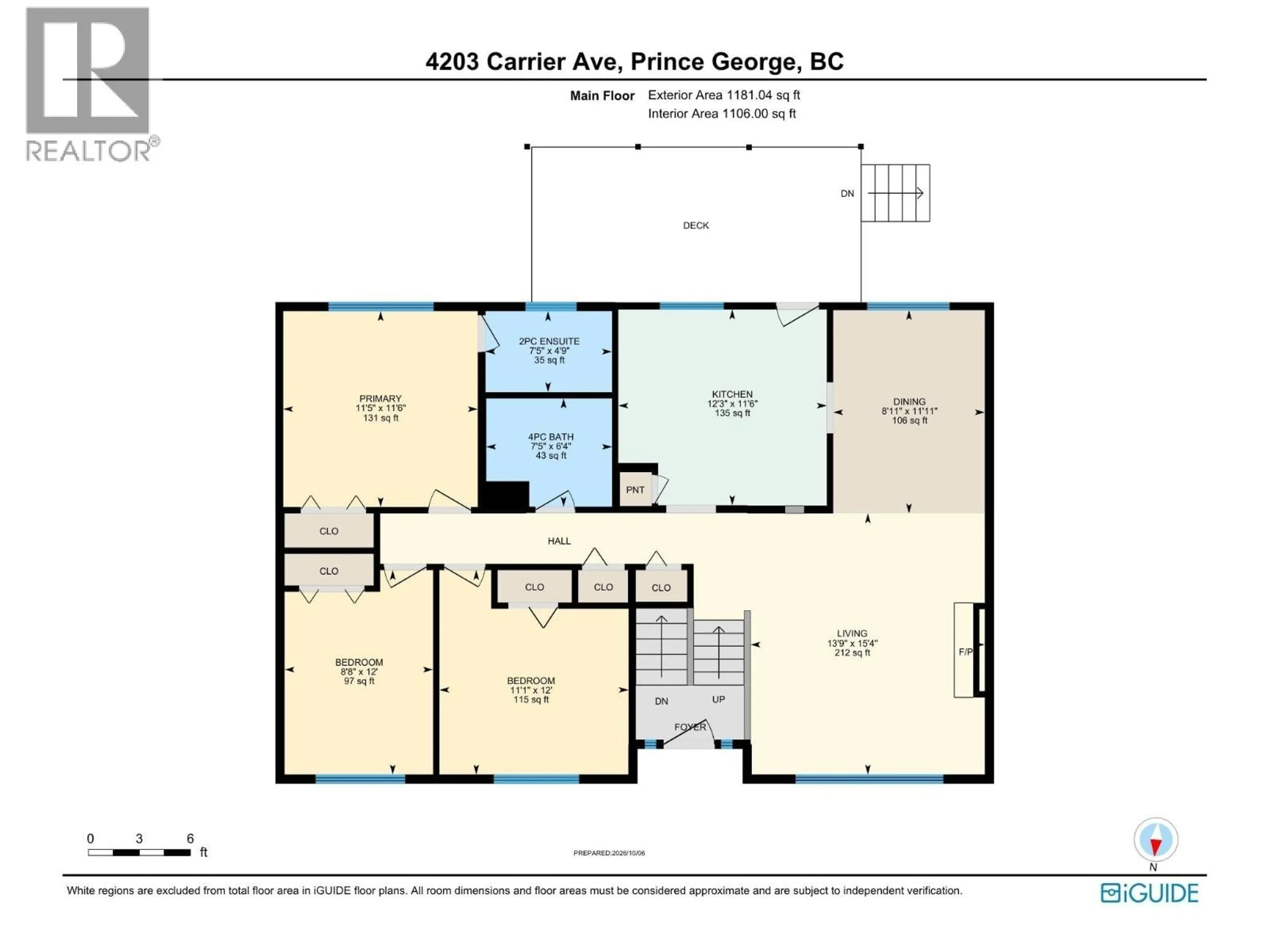 Floor plan for 4203 CARRIER AVENUE, Prince George British Columbia V2M5M8