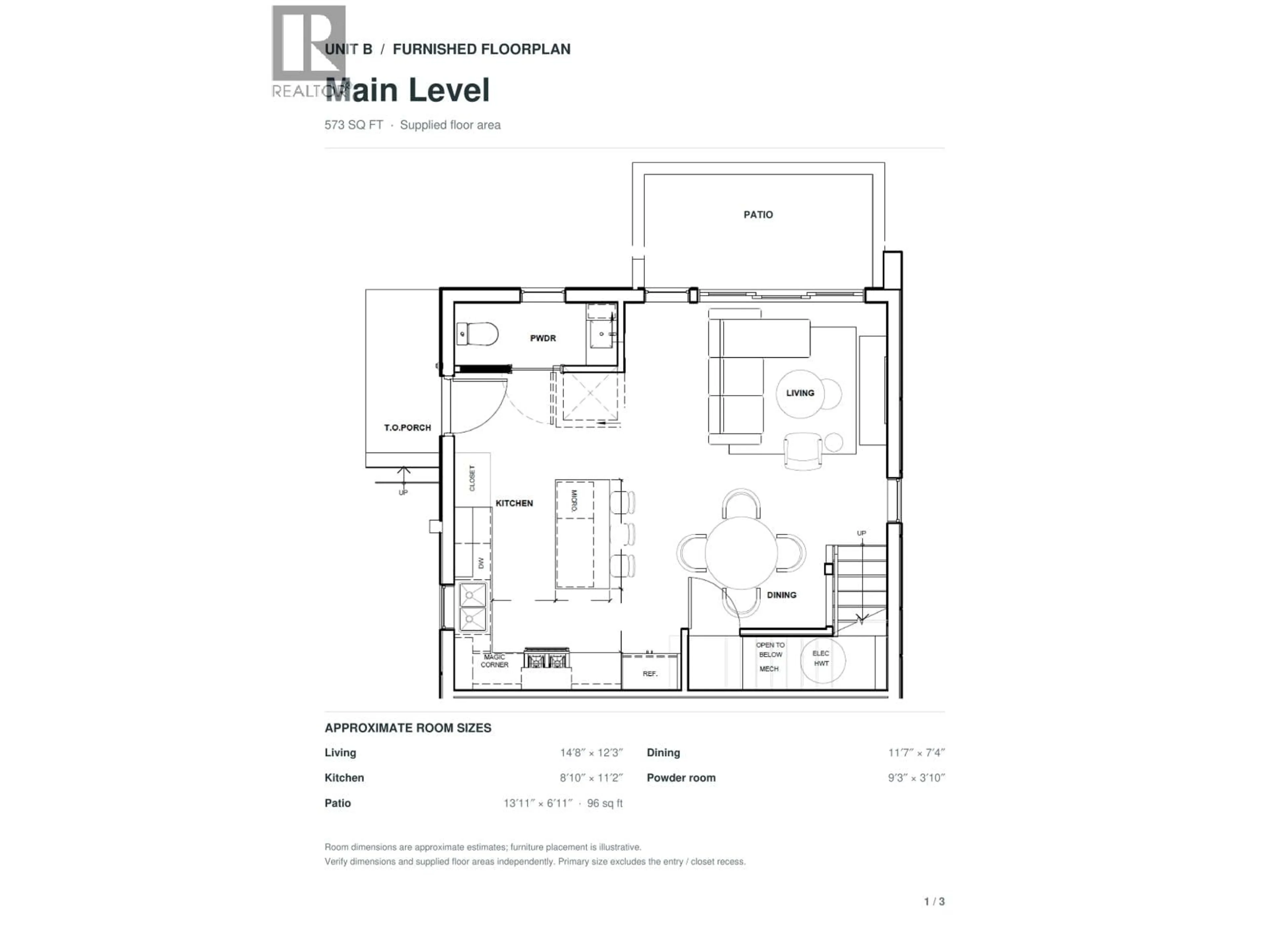 Floor plan for 2 - 2735 GRANT STREET, Vancouver British Columbia V5K3H1