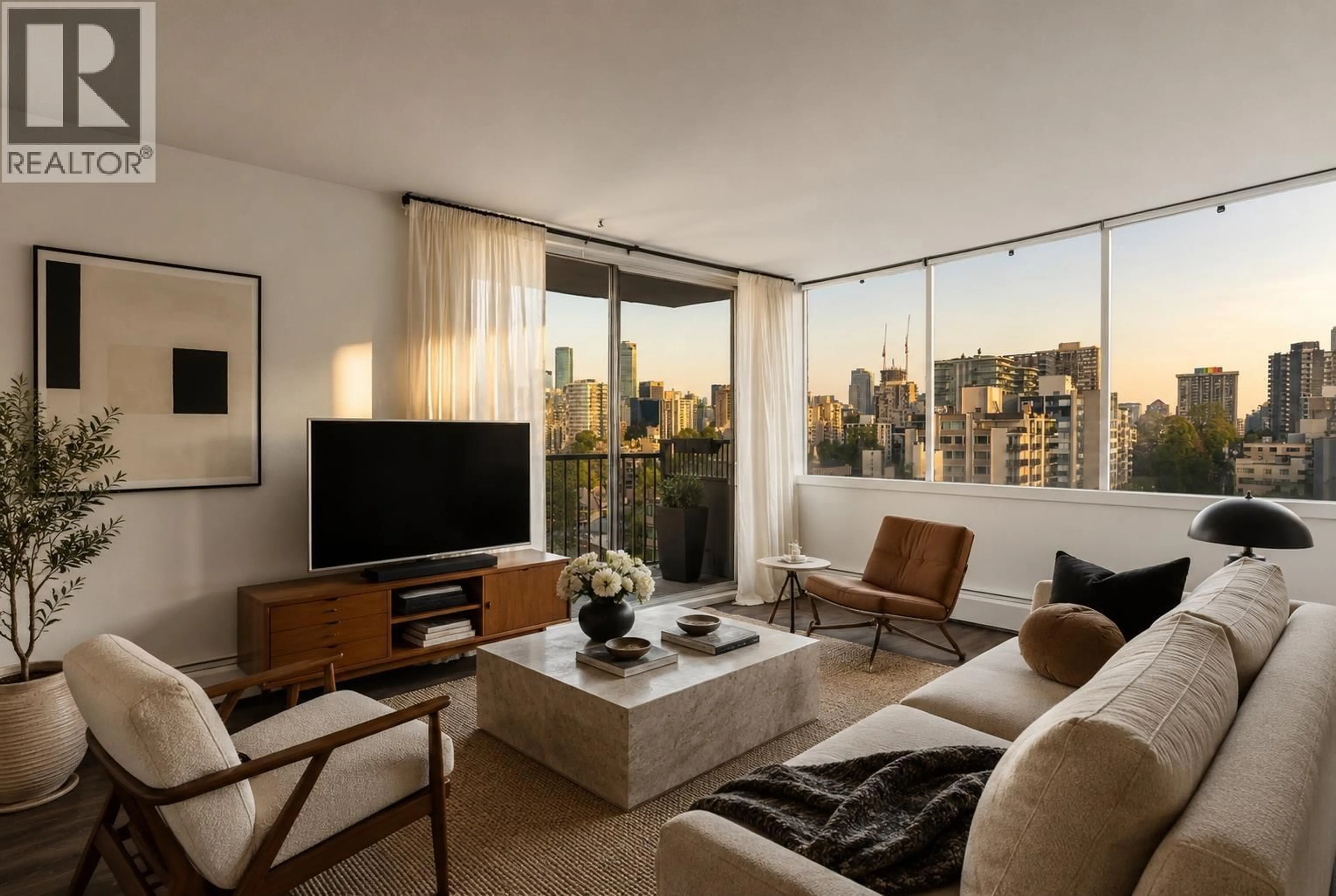 Living room with furniture, unknown for 1505 - 1251 CARDERO STREET, Vancouver British Columbia V6G2H9