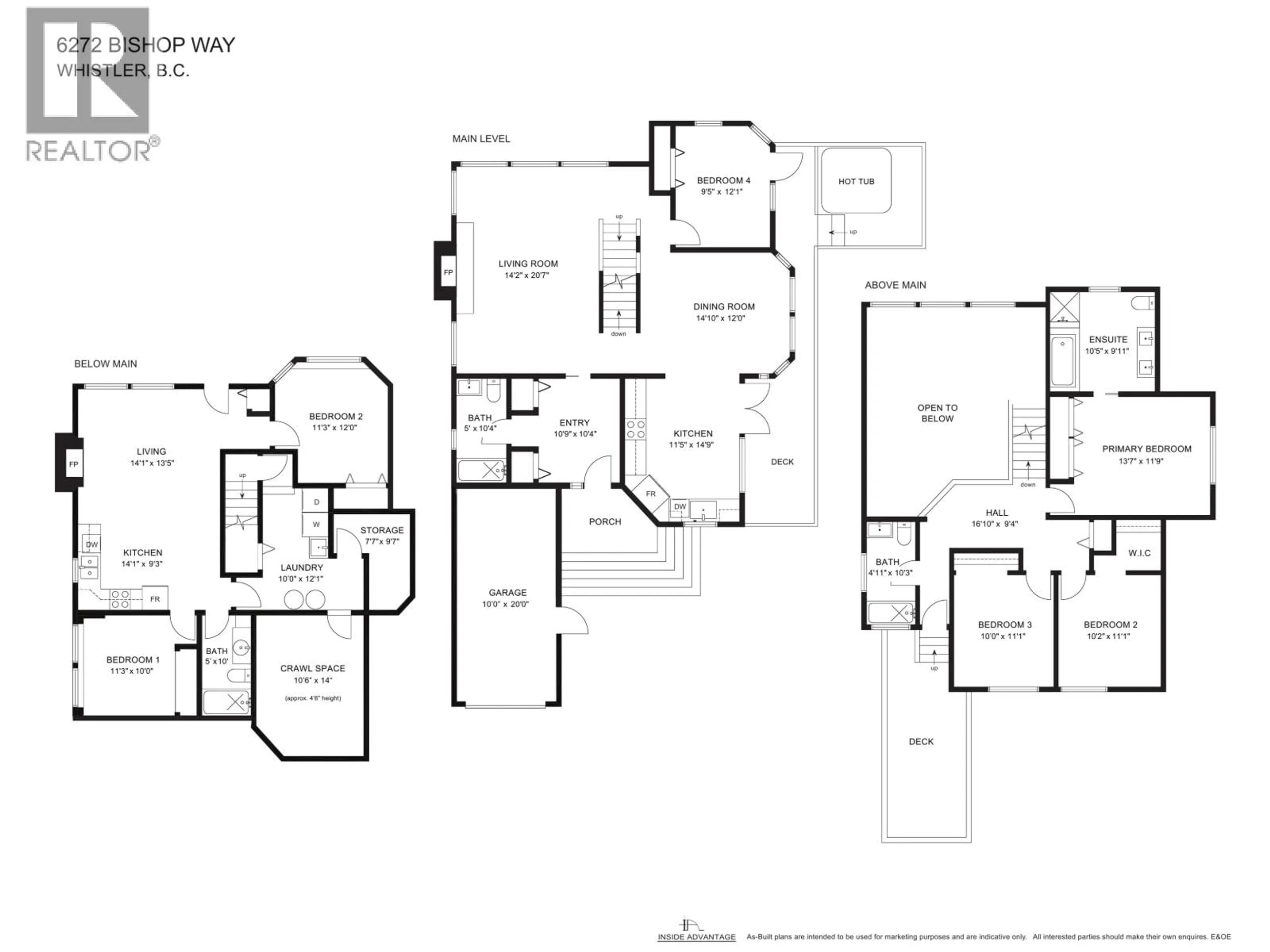 Floor plan for 6272 BISHOP WAY, Whistler British Columbia V8E0C6