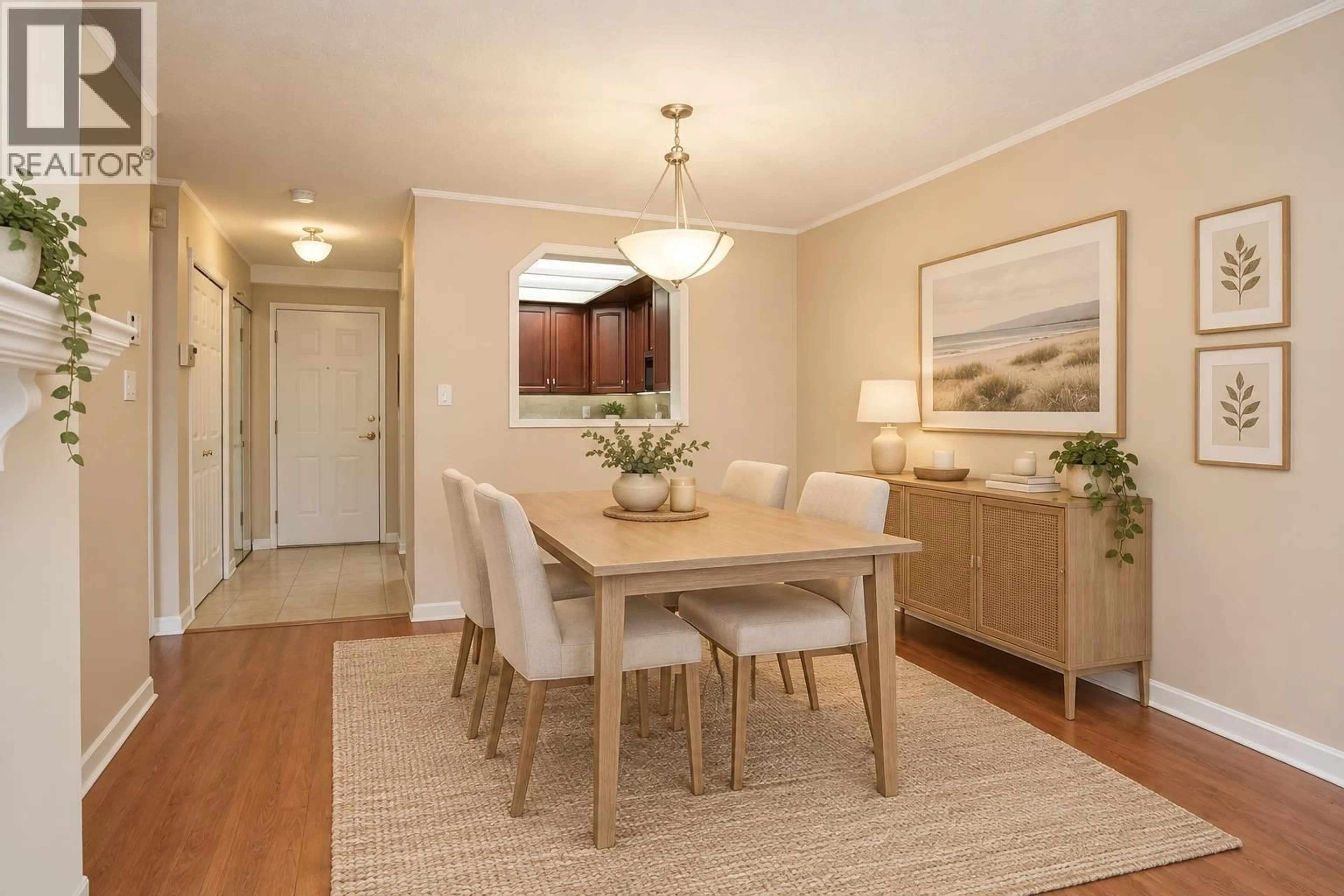 Dining room, wood/laminate floor for 207 - 8535 JONES ROAD, Richmond British Columbia V6Y1L7