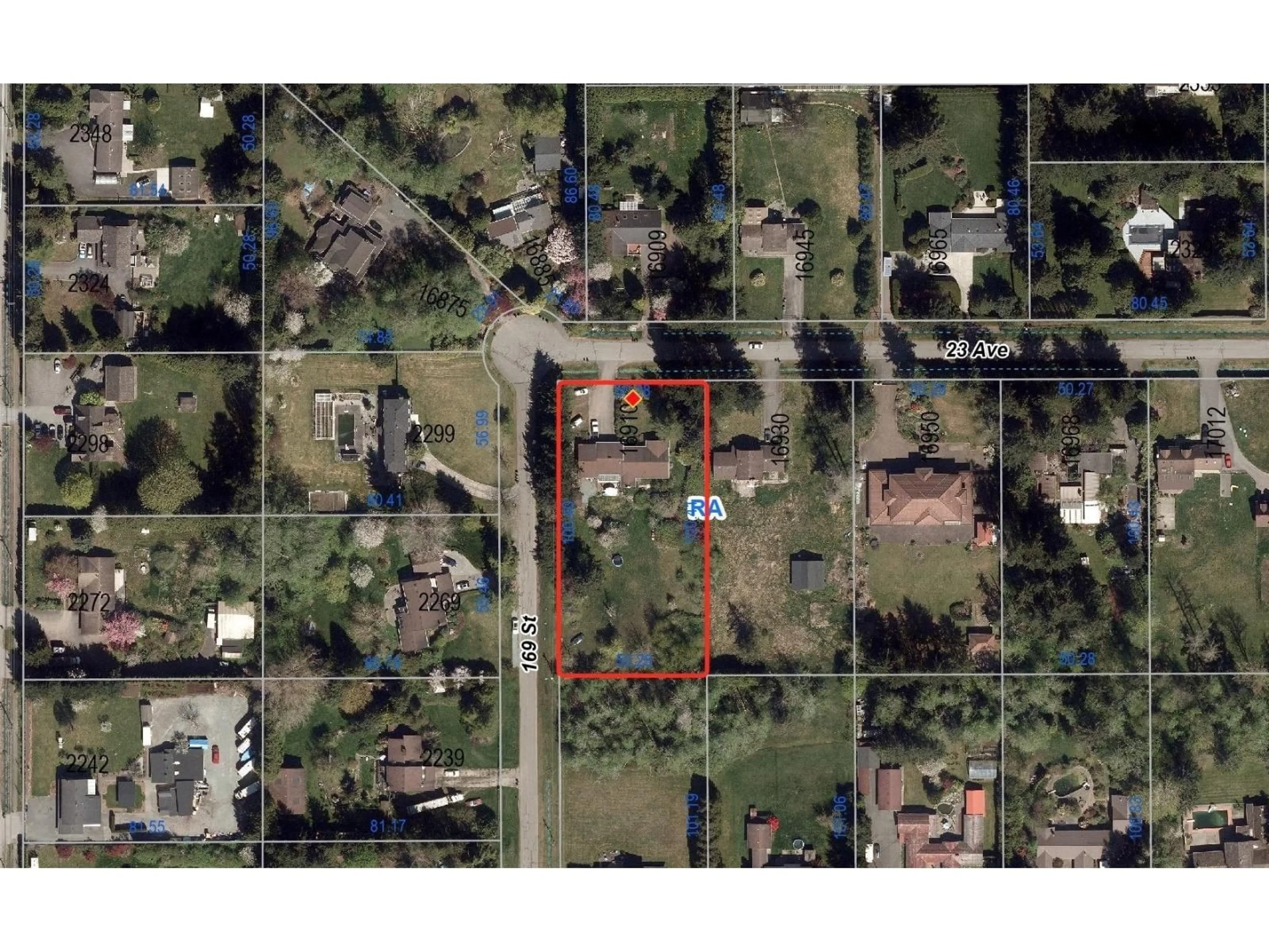 A pic from outside/outdoor area/front of a property/back of a property/a pic from drone, street for 16910 23 AVENUE, Surrey British Columbia V3Z9Z2