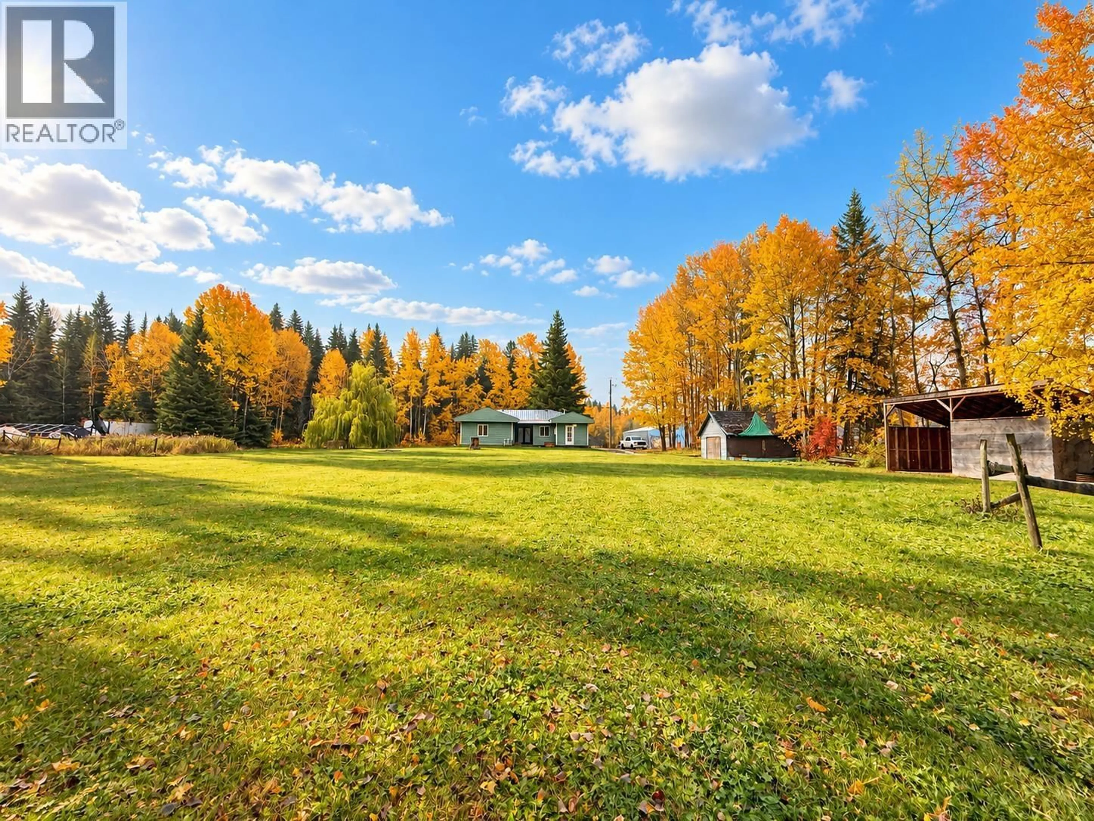 A pic from outside/outdoor area/front of a property/back of a property/a pic from drone, forest/trees view for 3925 AIRD ROAD, Quesnel British Columbia V2J6V8