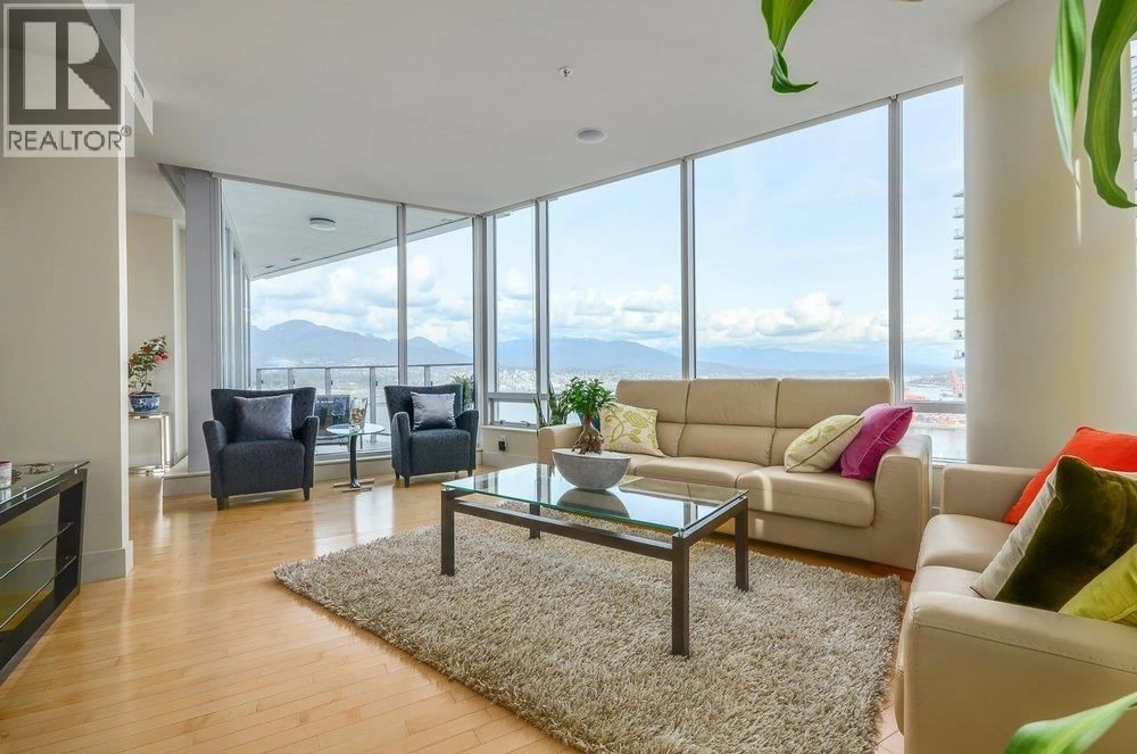 Living room with furniture, unknown for 3304 - 1077 CORDOVA STREET, Vancouver British Columbia V6C2C6