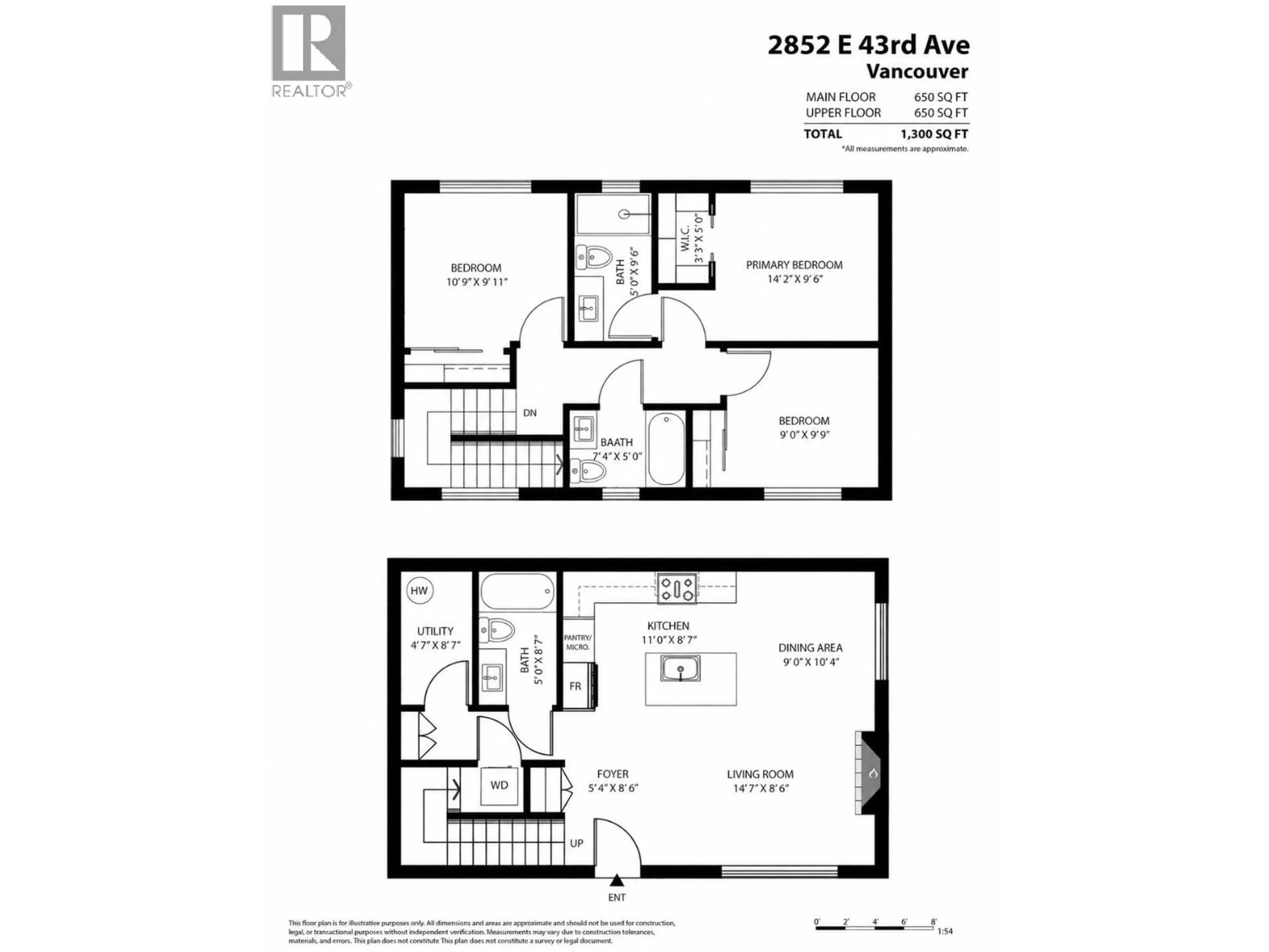 Floor plan for 2852 43RD AVENUE, Vancouver British Columbia V5R2Z2