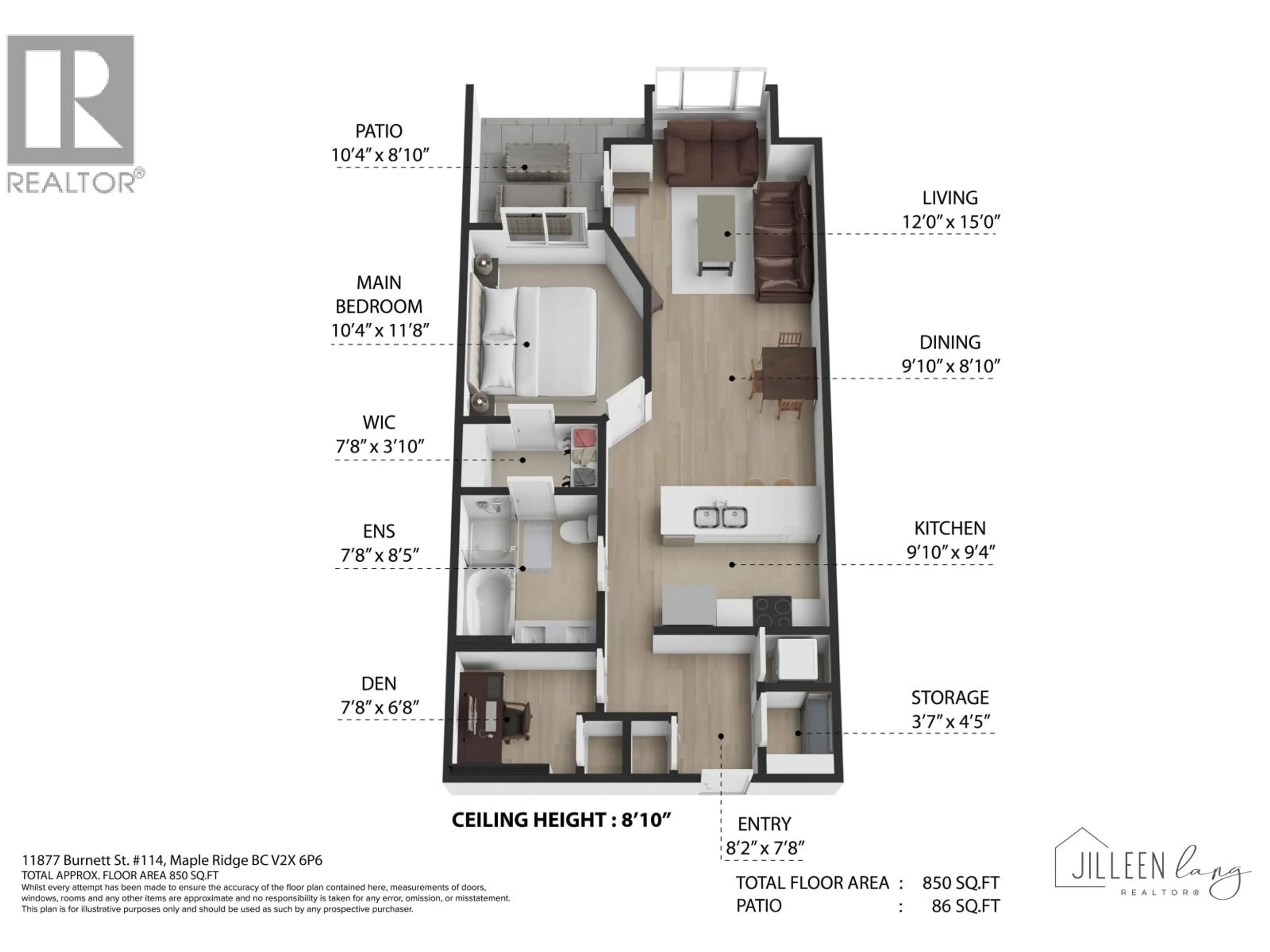 Floor plan for 114 - 11887 BURNETT STREET, Maple Ridge British Columbia V2X6P6