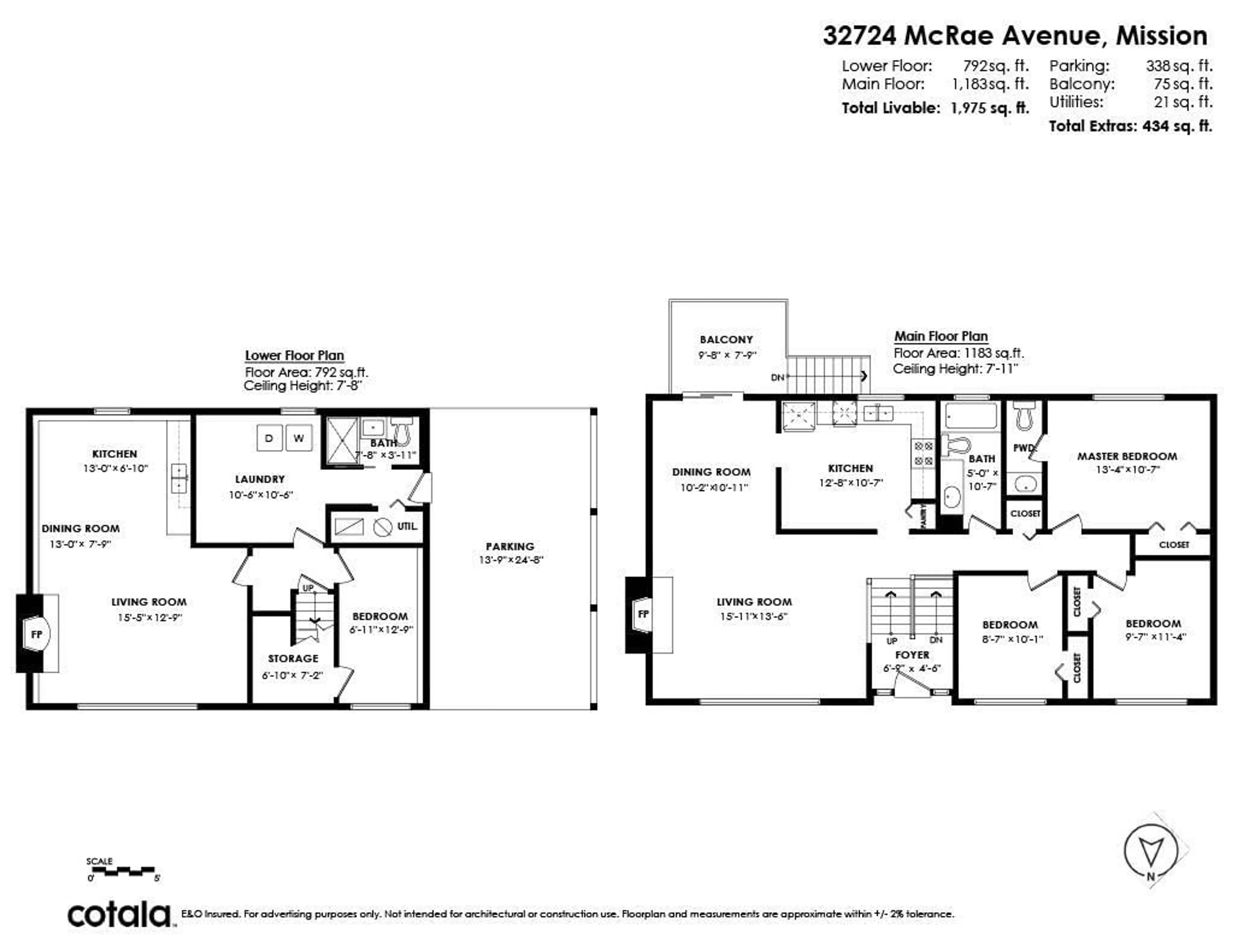 Floor plan for 32724 MCRAE AVENUE, Mission British Columbia V2V2L9
