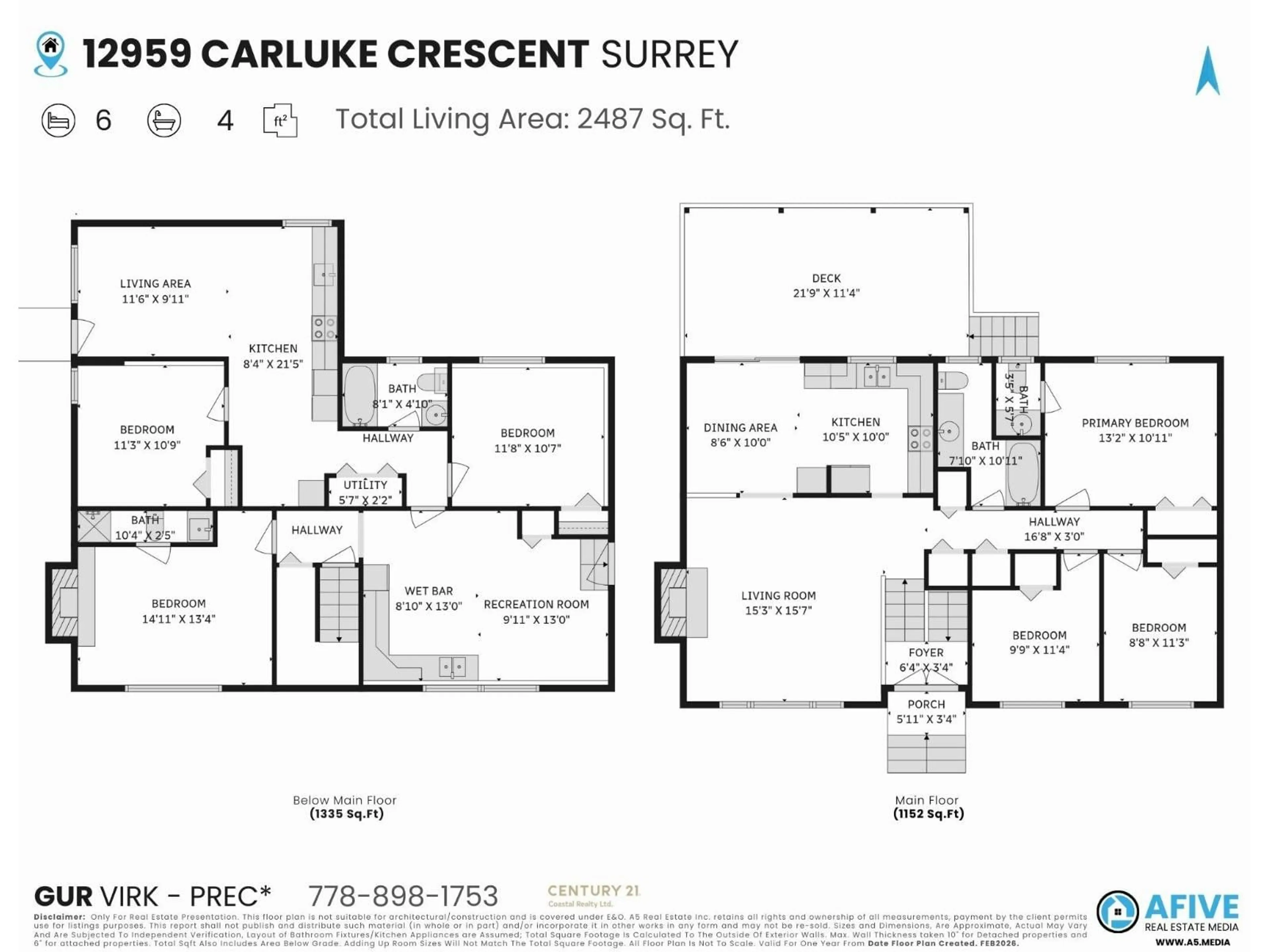 Floor plan for 12959 CARLUKE CRESCENT, Surrey British Columbia V3V6R5