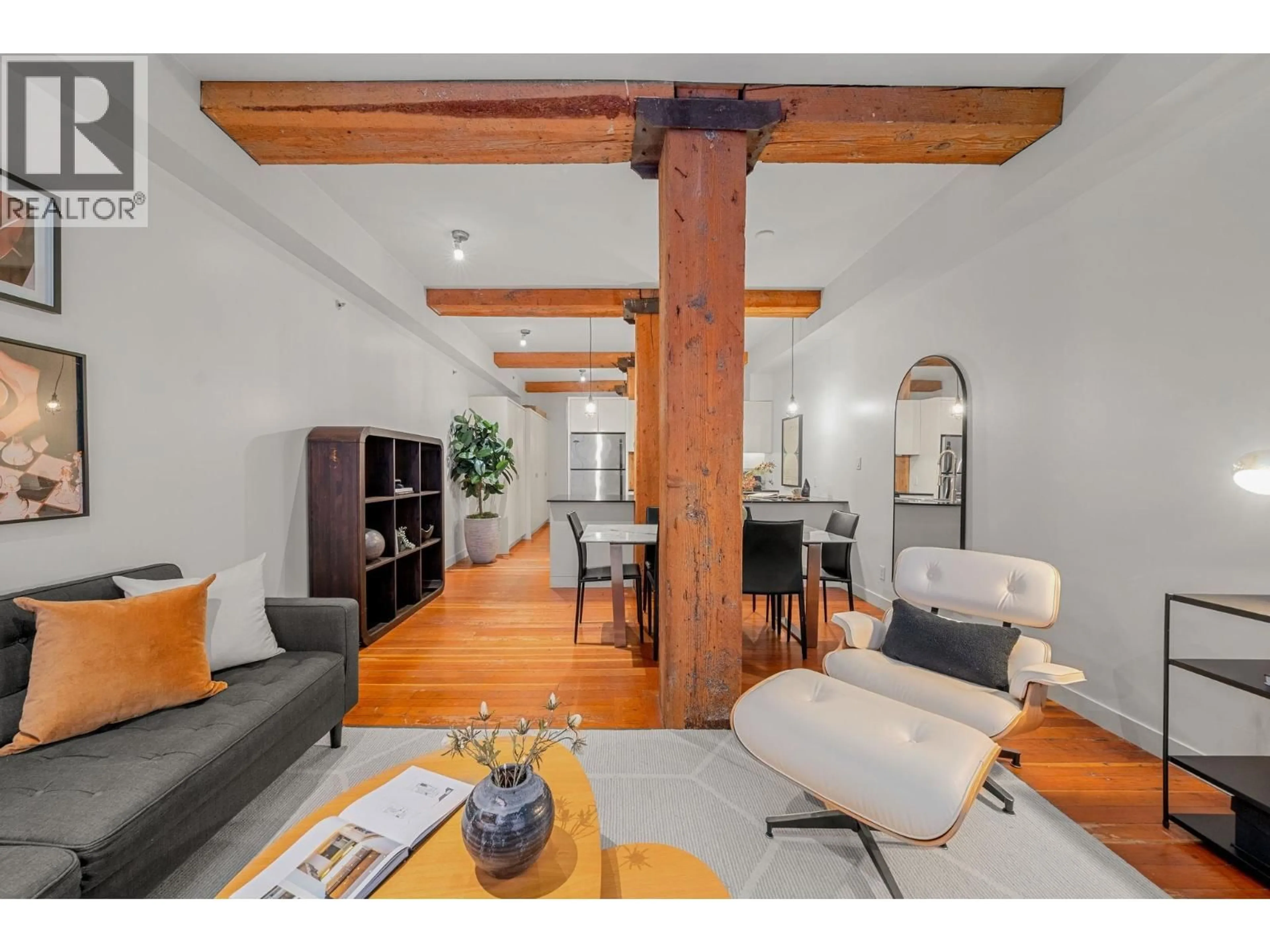 Living room with furniture, wood/laminate floor for 204 - 310 WATER STREET, Vancouver British Columbia V6B1B6