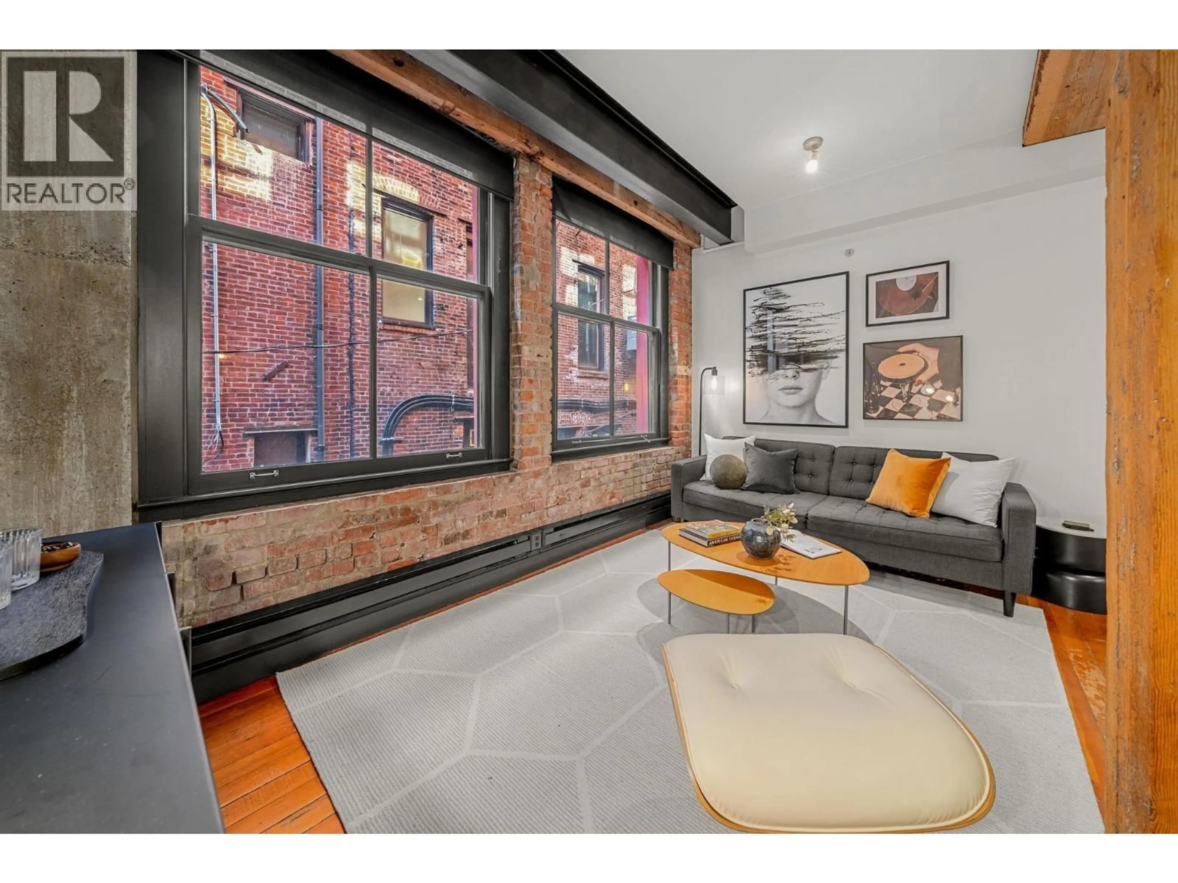 Living room with furniture, cement floor for 204 - 310 WATER STREET, Vancouver British Columbia V6B1B6
