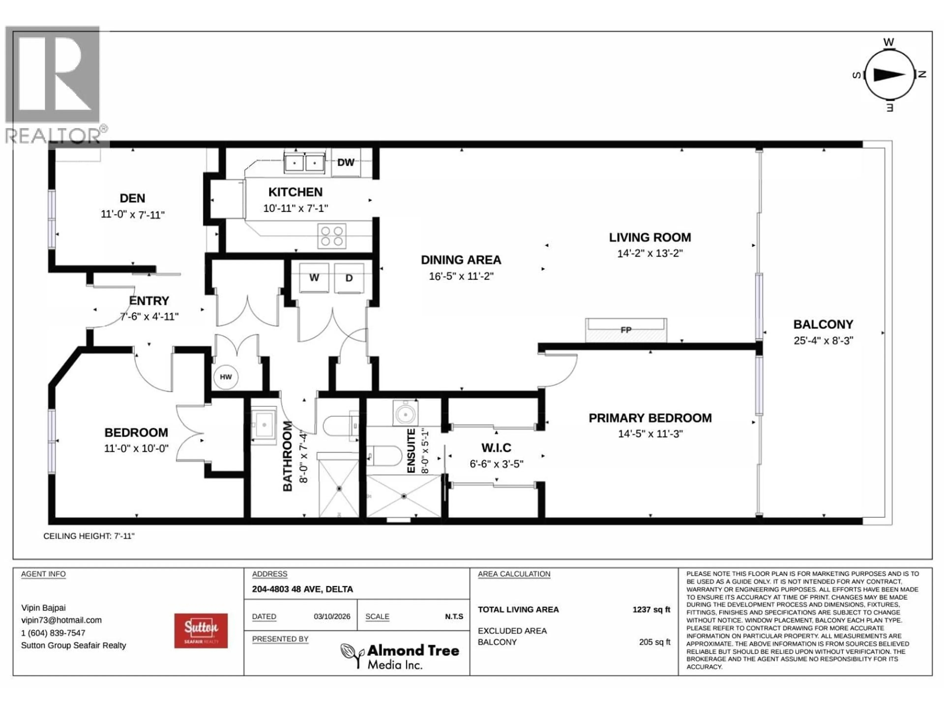 Floor plan for 204 - 4803 48 AVENUE, Delta British Columbia V4K1V2