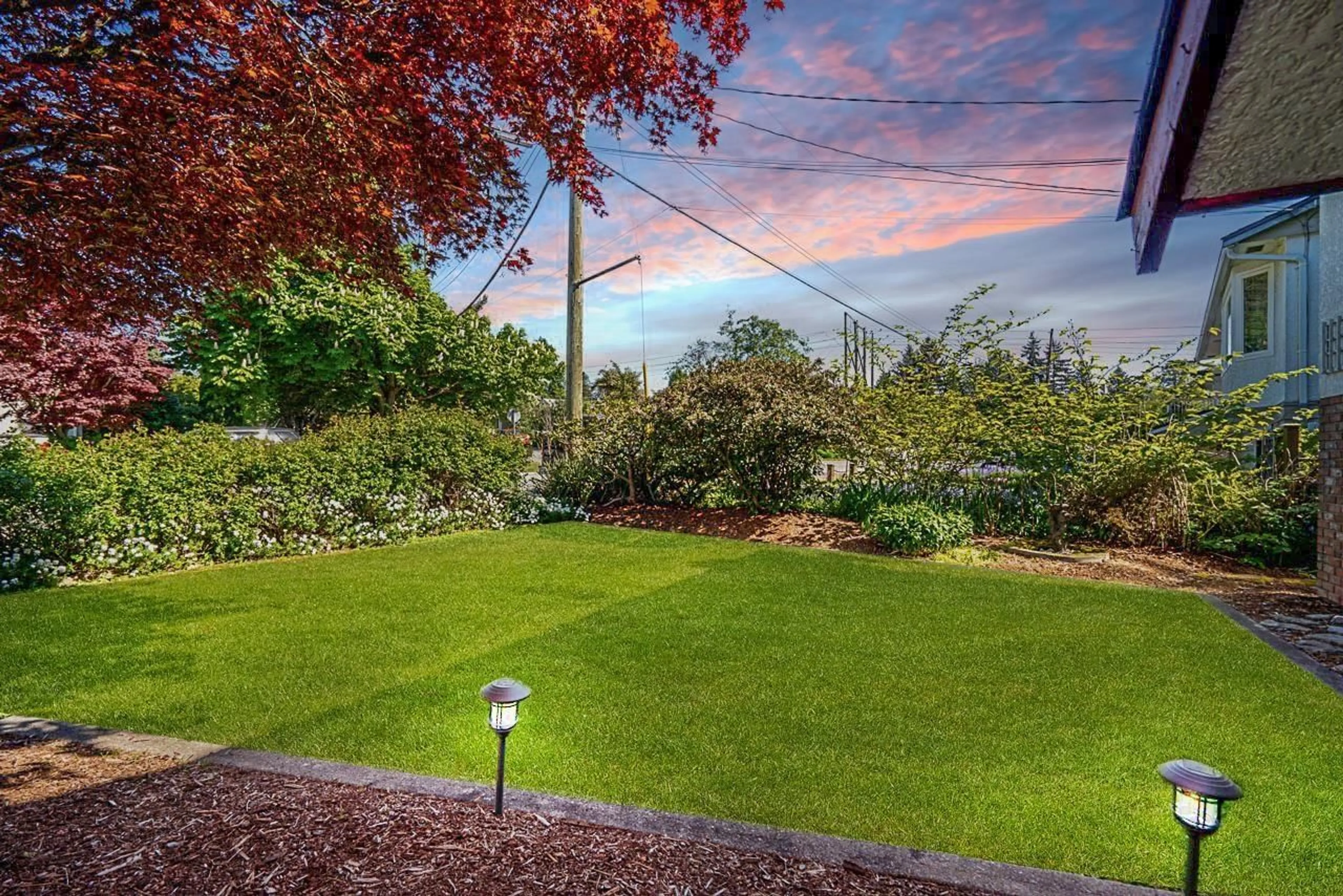 A pic from outside/outdoor area/front of a property/back of a property/a pic from drone, mountain view for 8771 SHEPHERD WAY, Delta British Columbia V4C4J9