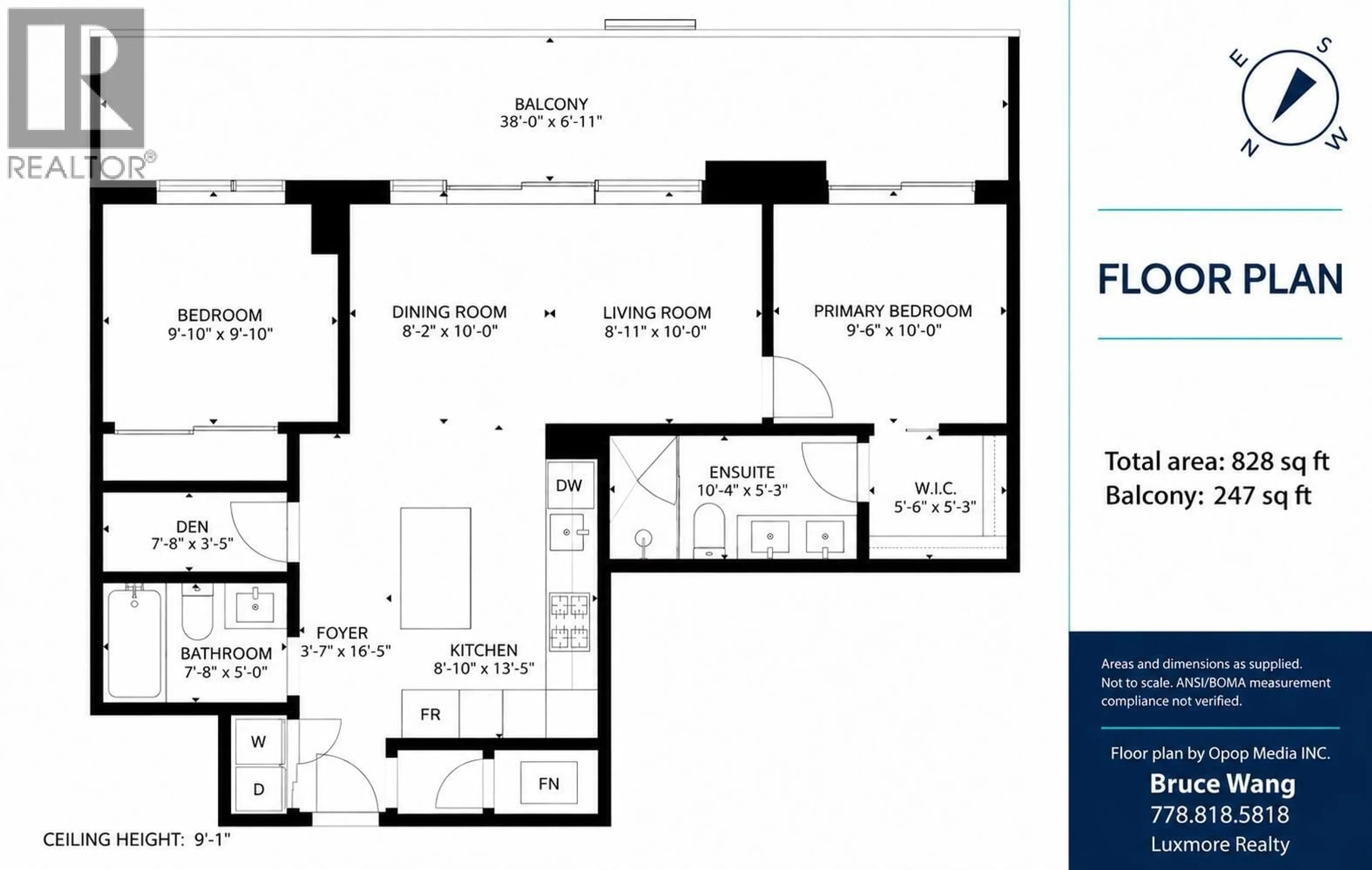 Floor plan for 744 - 6500 MINORU BOULEVARD, Richmond British Columbia V6Y0N2