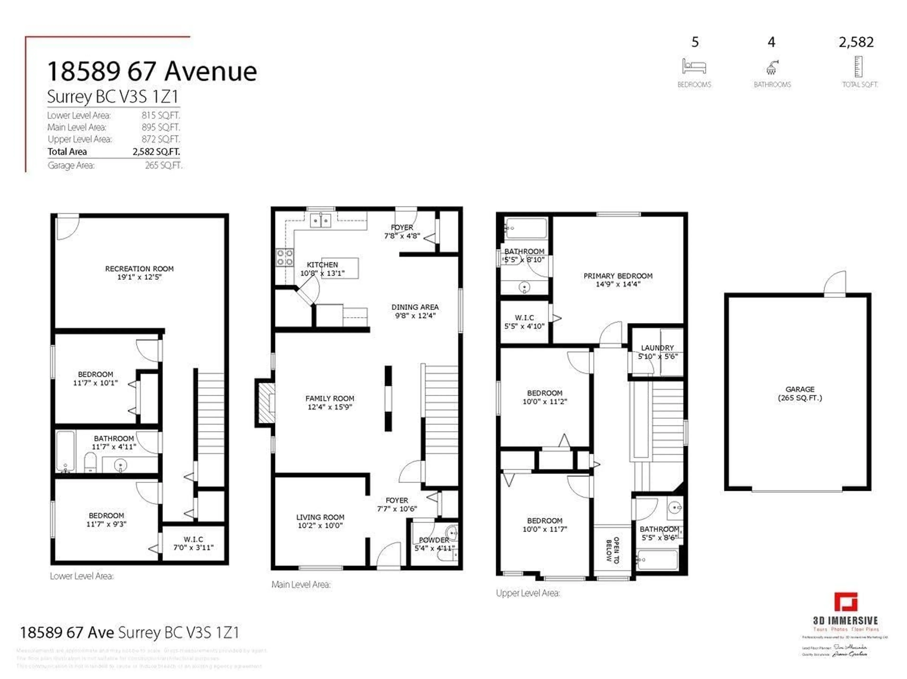 Unknown for 18589 67 AVENUE, Surrey British Columbia V3S1Z1