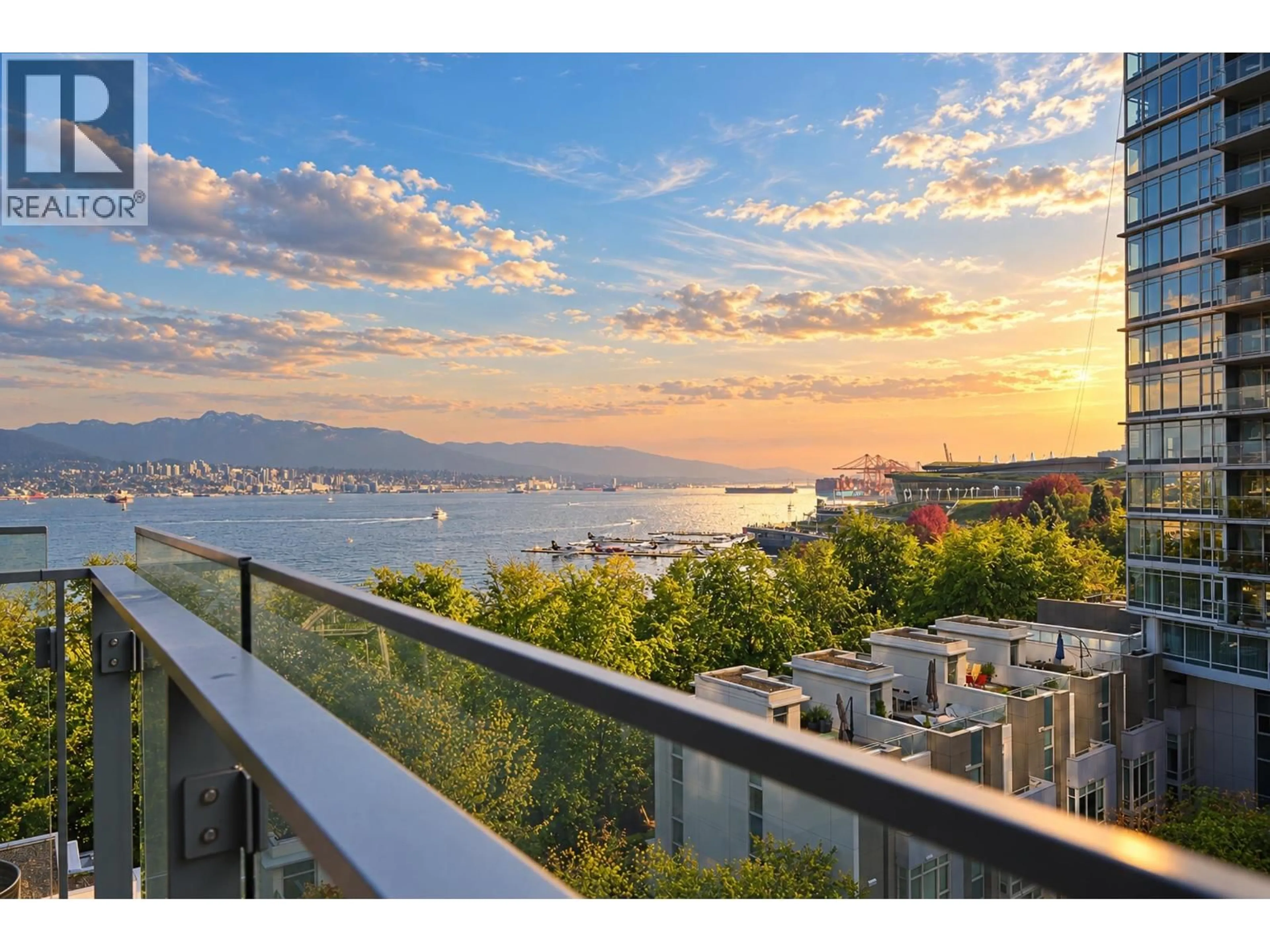 Balcony in the apartment, water/lake/river/ocean view for 803 - 1281 CORDOVA STREET, Vancouver British Columbia V6C3R5