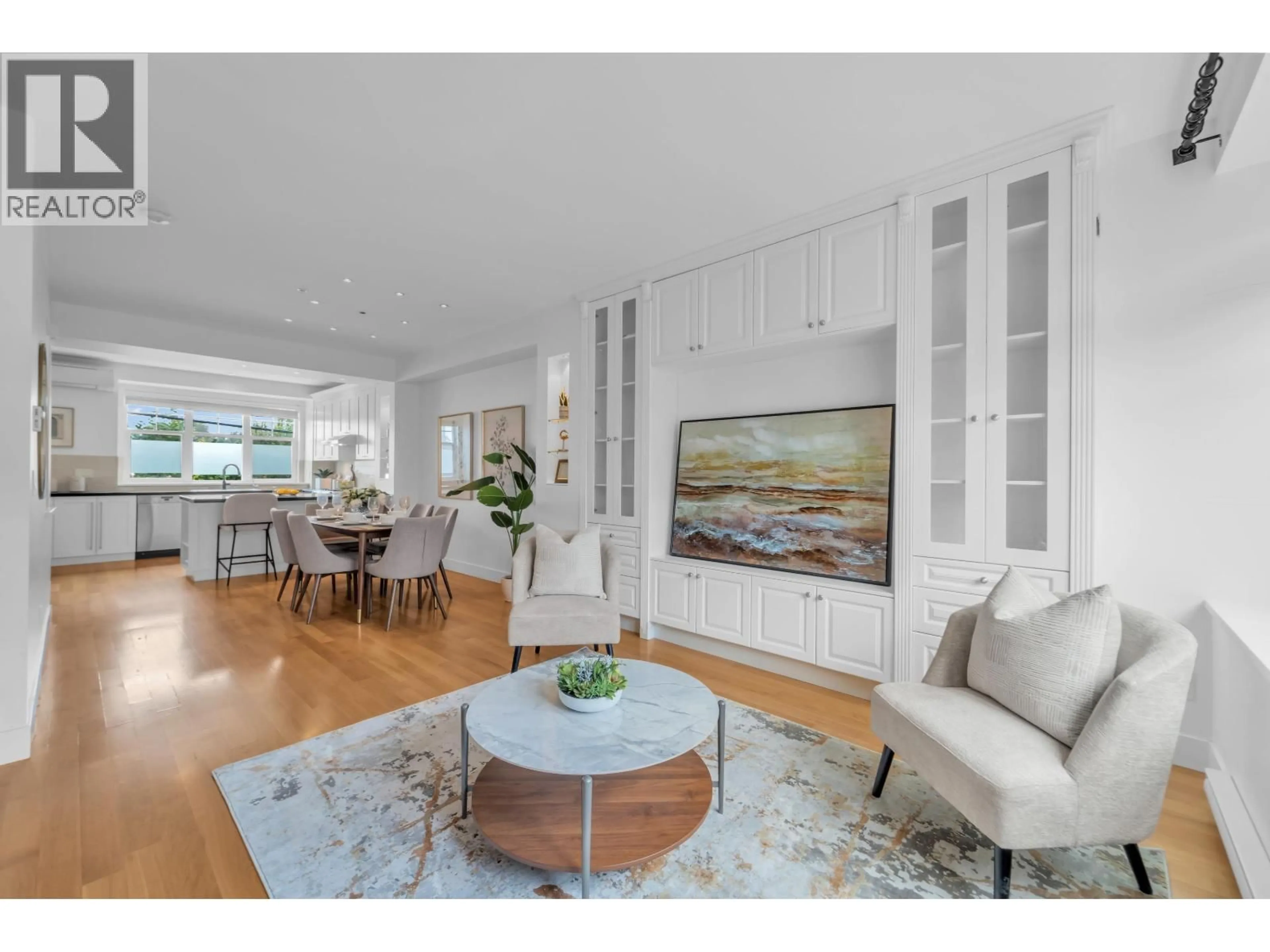 Living room with furniture, wood/laminate floor for 5603 WILLOW STREET, Vancouver British Columbia V5Z3S3