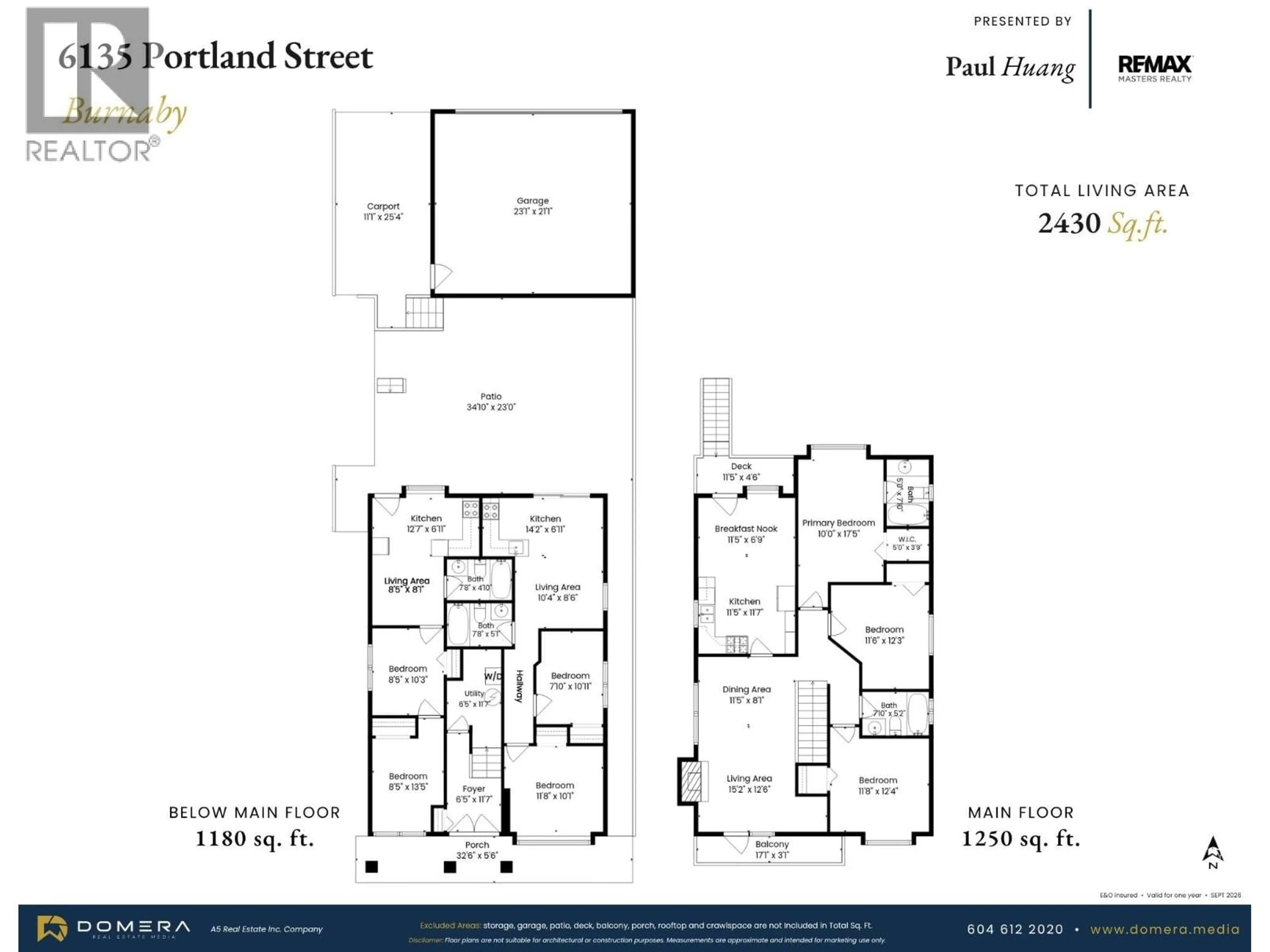 Floor plan for 6135 PORTLAND STREET, Burnaby British Columbia V5J2S3
