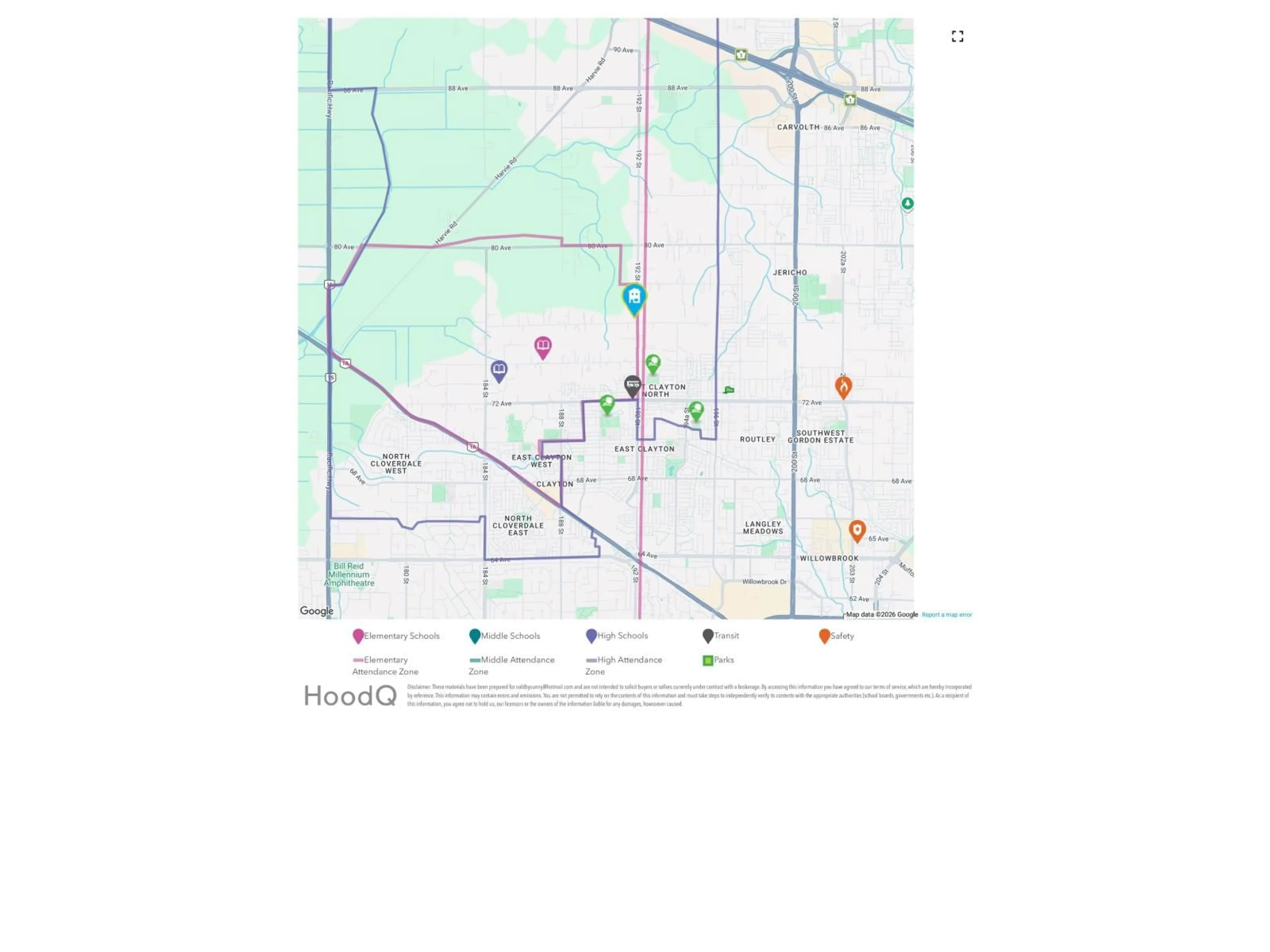 Picture of a map for 7619 192 STREET, Surrey British Columbia V4N6B2