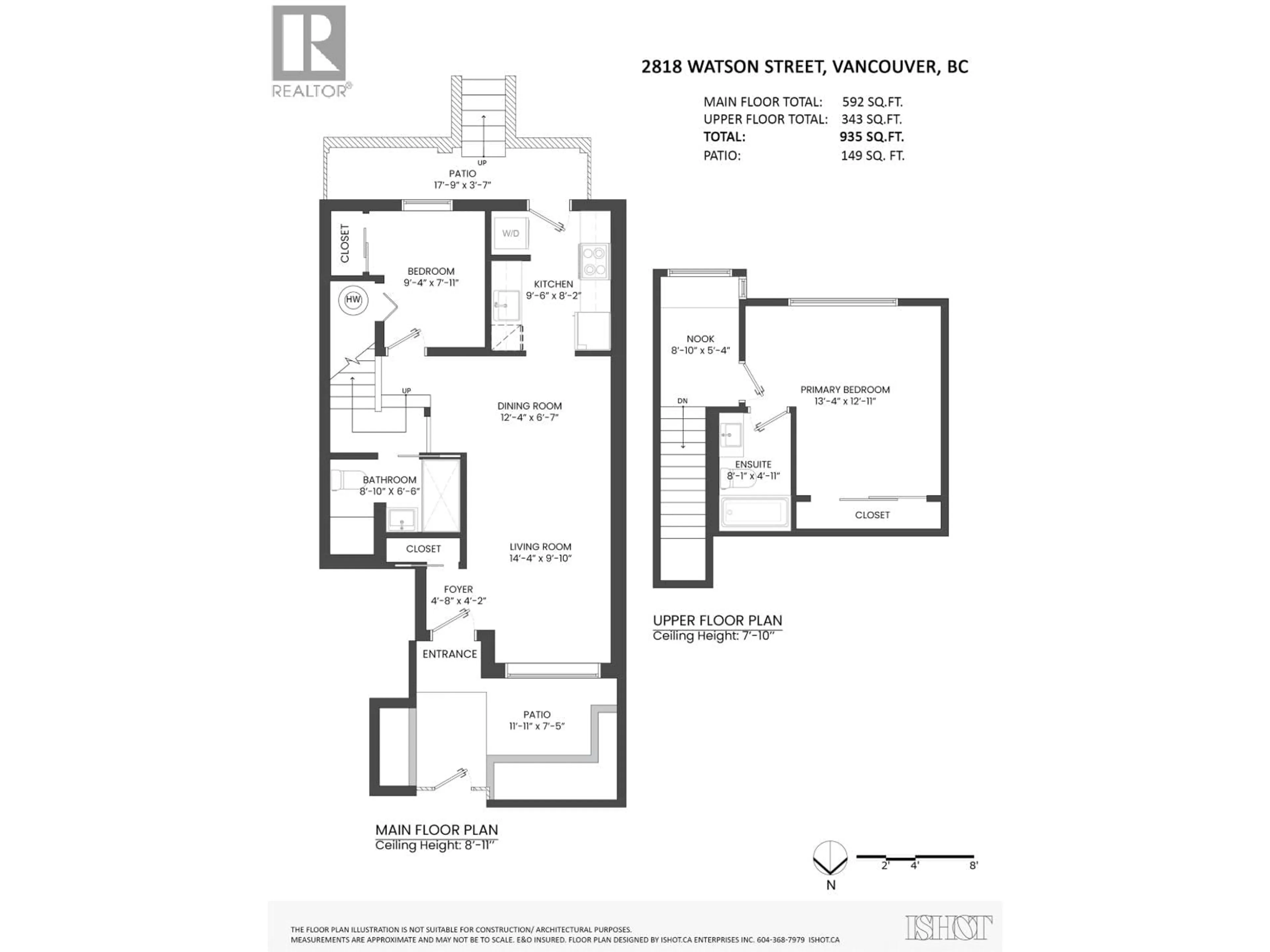 Floor plan for 2818 WATSON STREET, Vancouver British Columbia V5T3H3