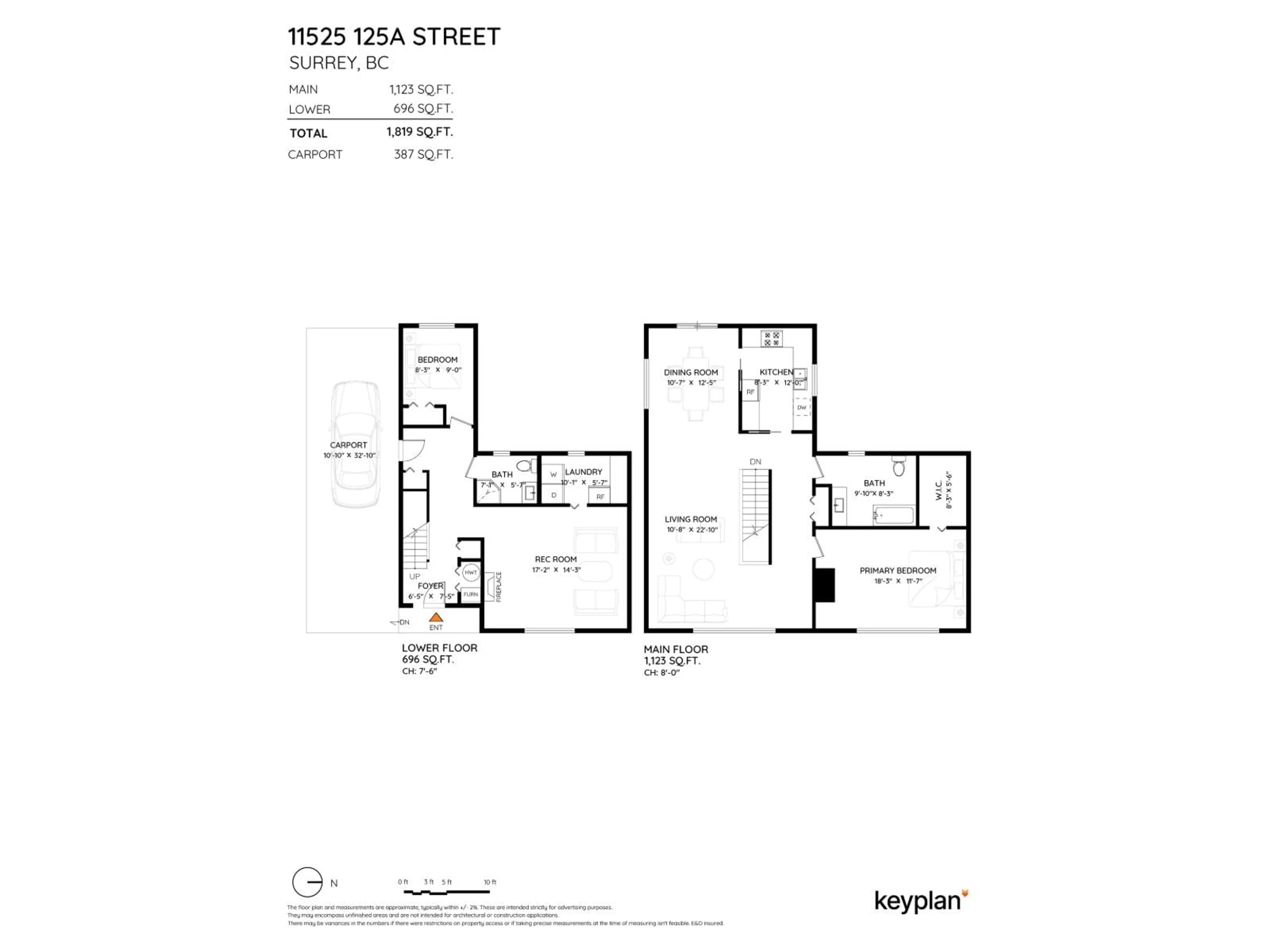 Floor plan for 11525 125A STREET, Surrey British Columbia V3V5A6