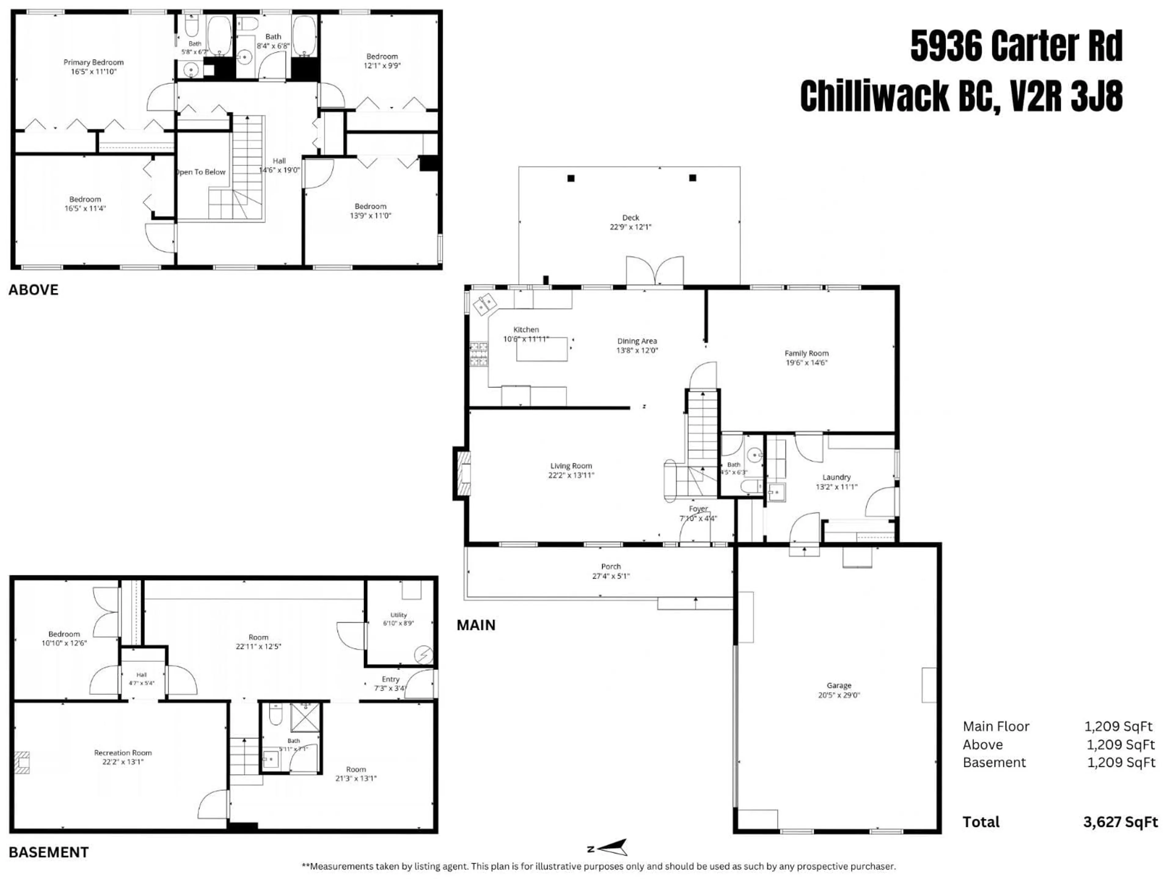 Floor plan for 5936 CARTER ROAD, Chilliwack British Columbia V2R3J8