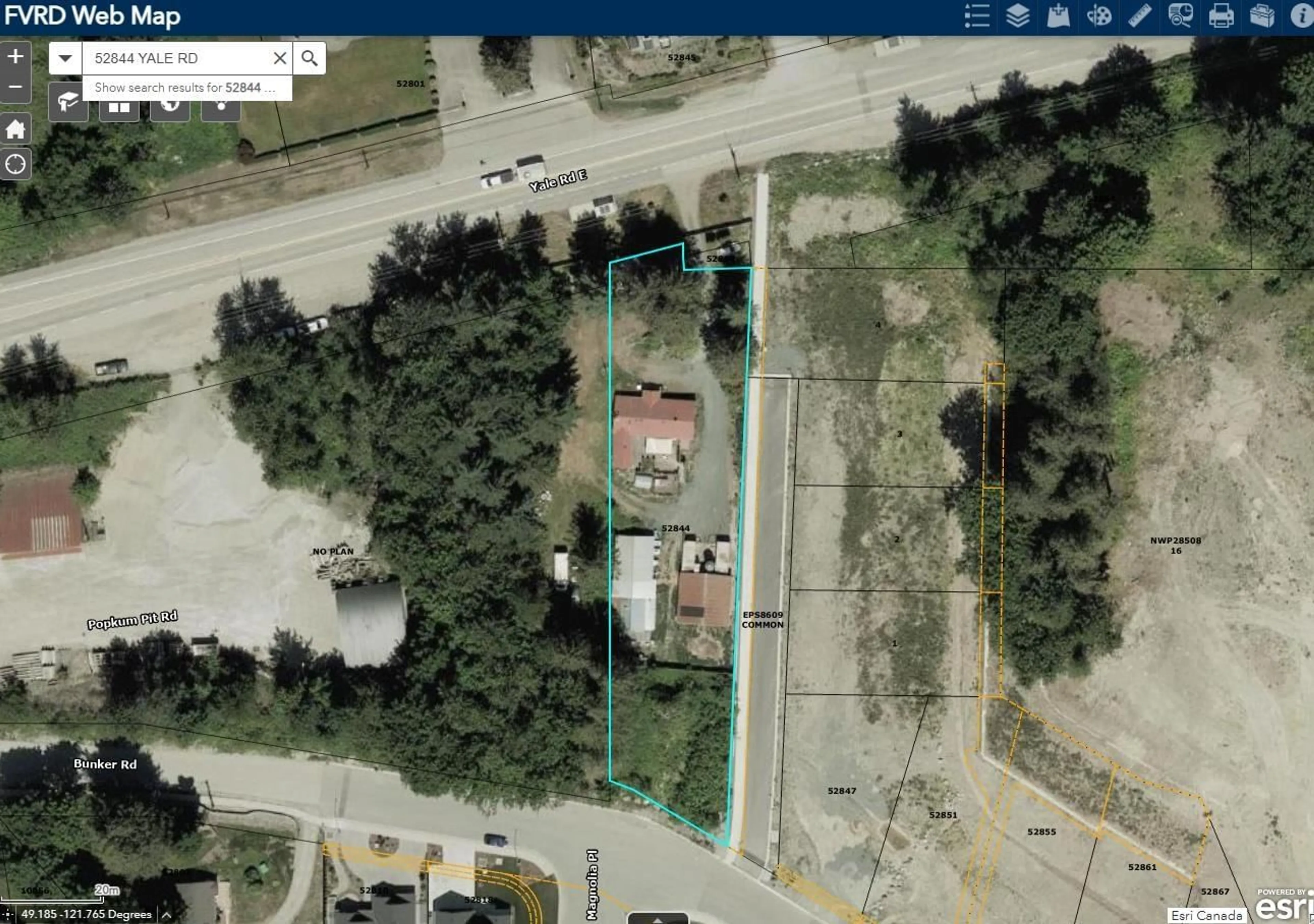 A pic from outside/outdoor area/front of a property/back of a property/a pic from drone, street for 52844 YALE ROAD, Rosedale British Columbia V0X1X1