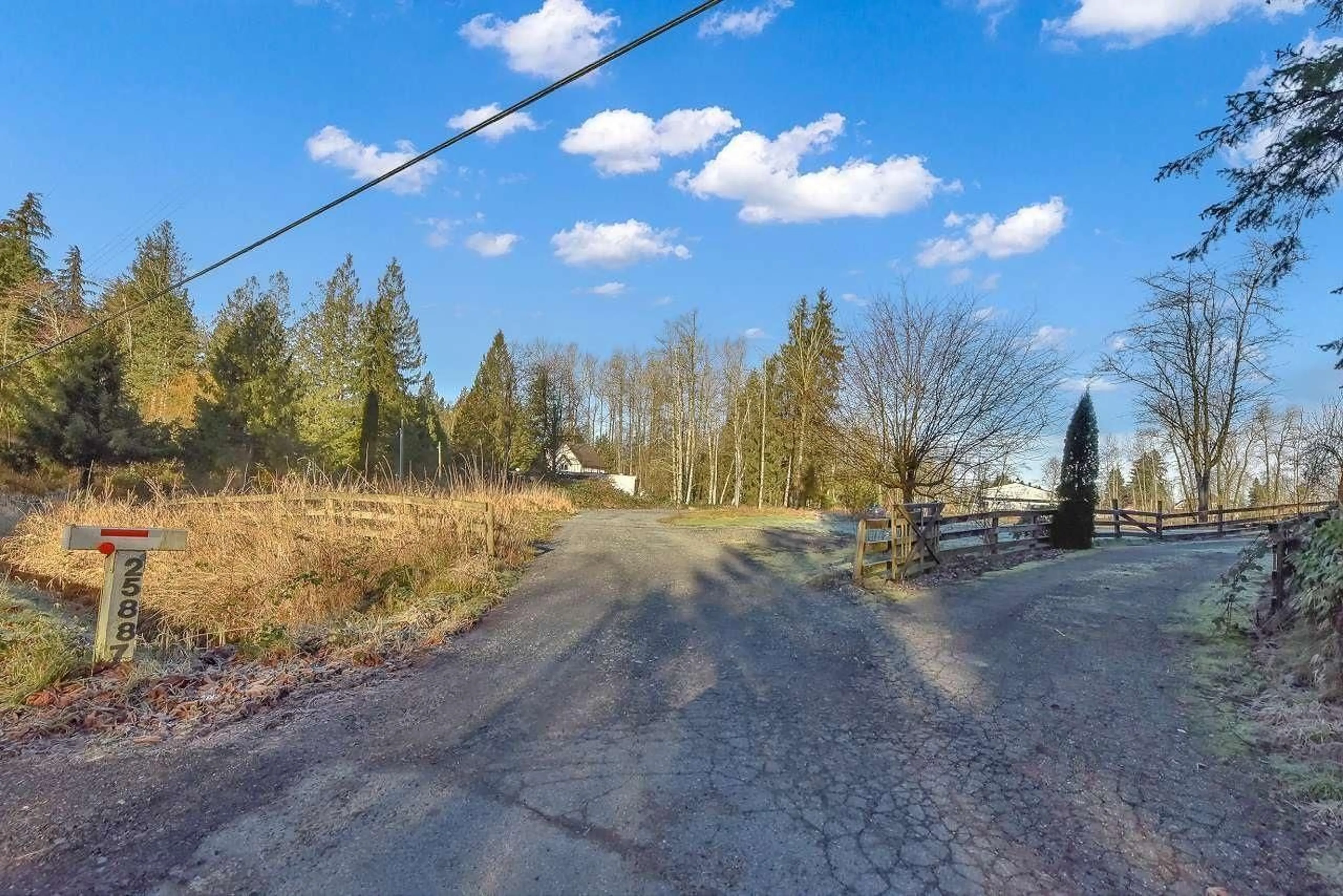 A pic from outside/outdoor area/front of a property/back of a property/a pic from drone, forest/trees view for 25887 60 AVENUE, Langley British Columbia V4W1L3