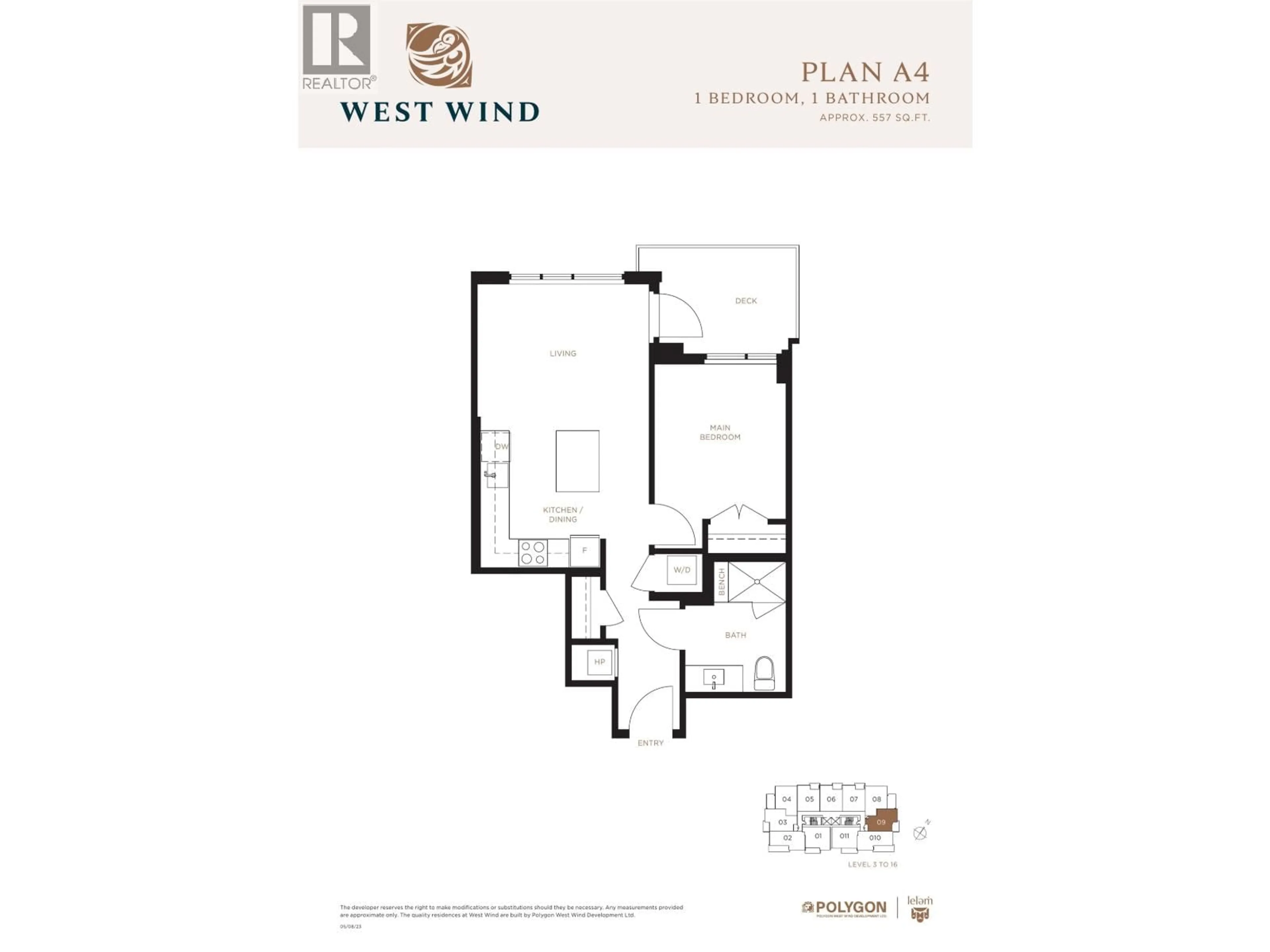 Floor plan for 509 - 5380 CROOKED BRANCH ROAD, Vancouver British Columbia V6T0E5