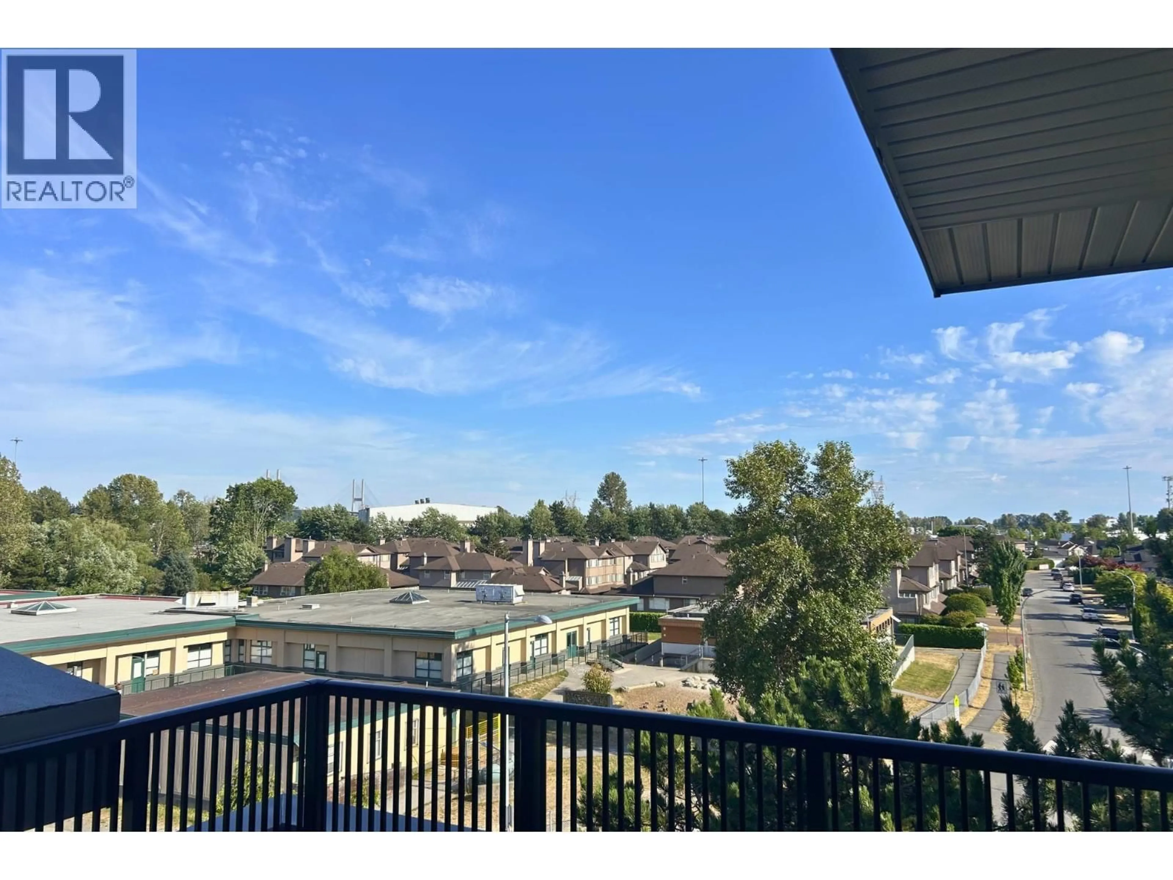 A pic from outside/outdoor area/front of a property/back of a property/a pic from drone, city buildings view from balcony for 419 - 23222 GILLEY ROAD, Richmond British Columbia V6V0C8