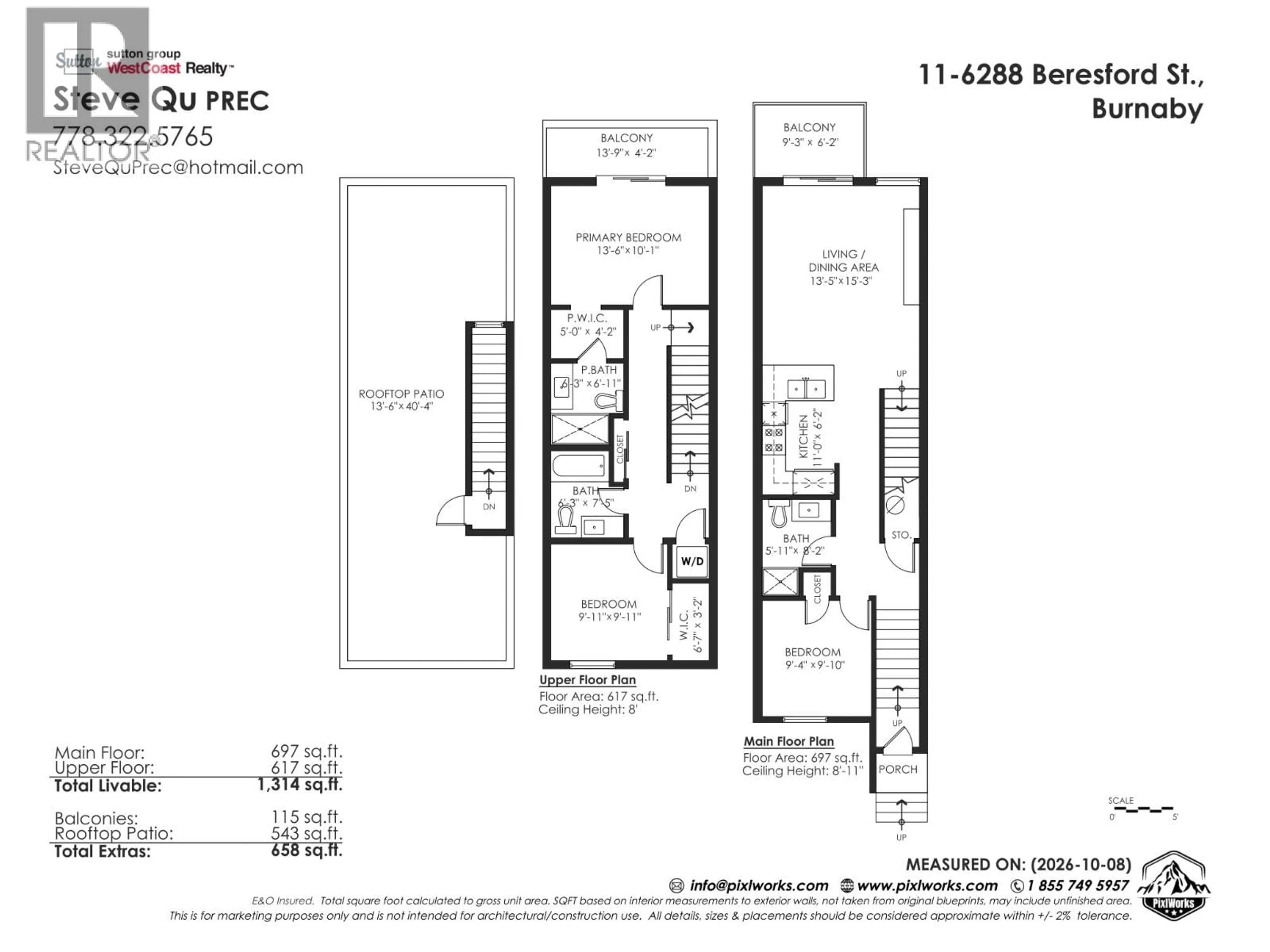Floor plan for 11 - 6288 BERESFORD STREET, Burnaby British Columbia V5J1K2