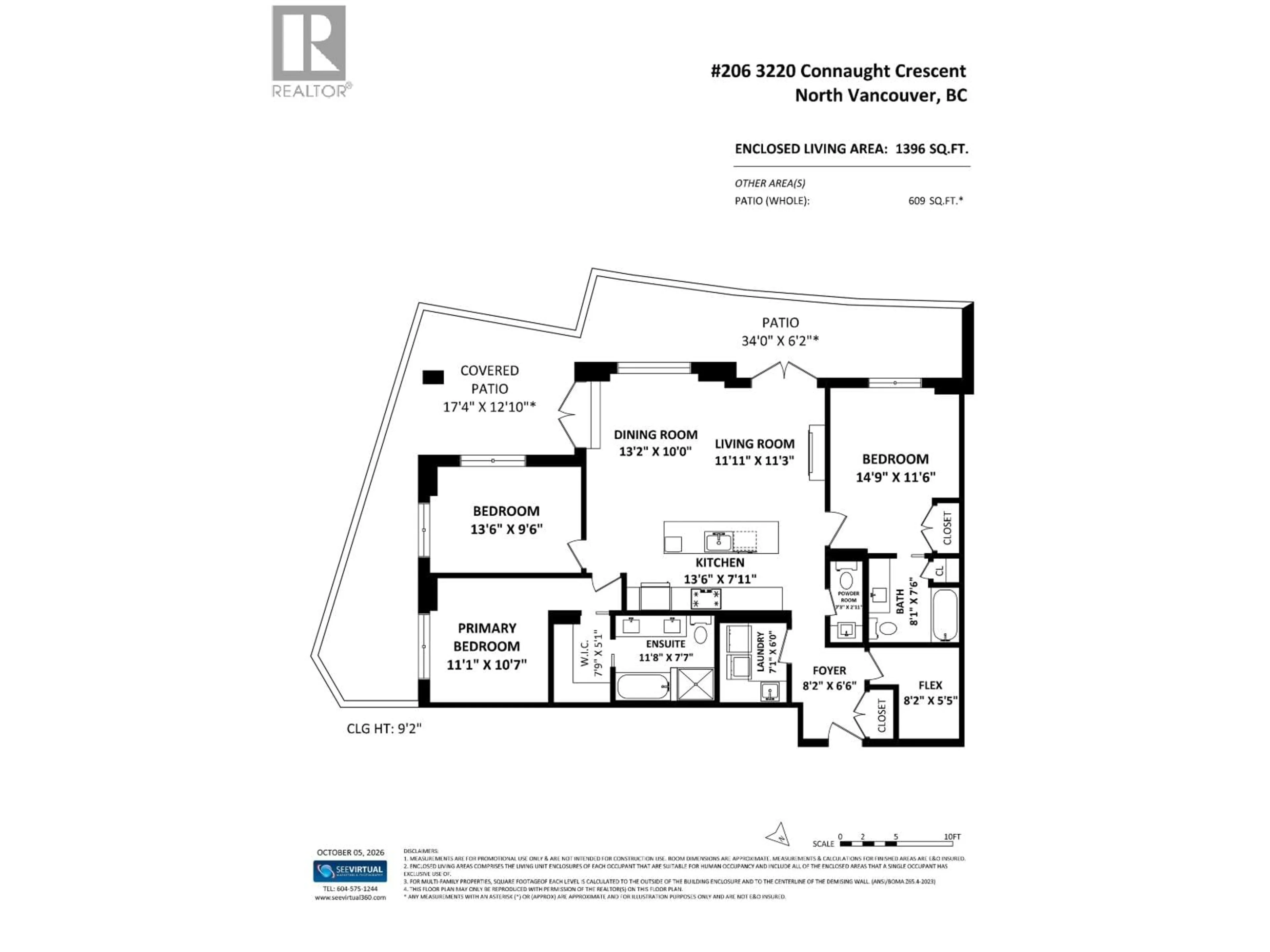 Floor plan for 206 - 3220 CONNAUGHT CRESCENT, North Vancouver British Columbia V7R0A5