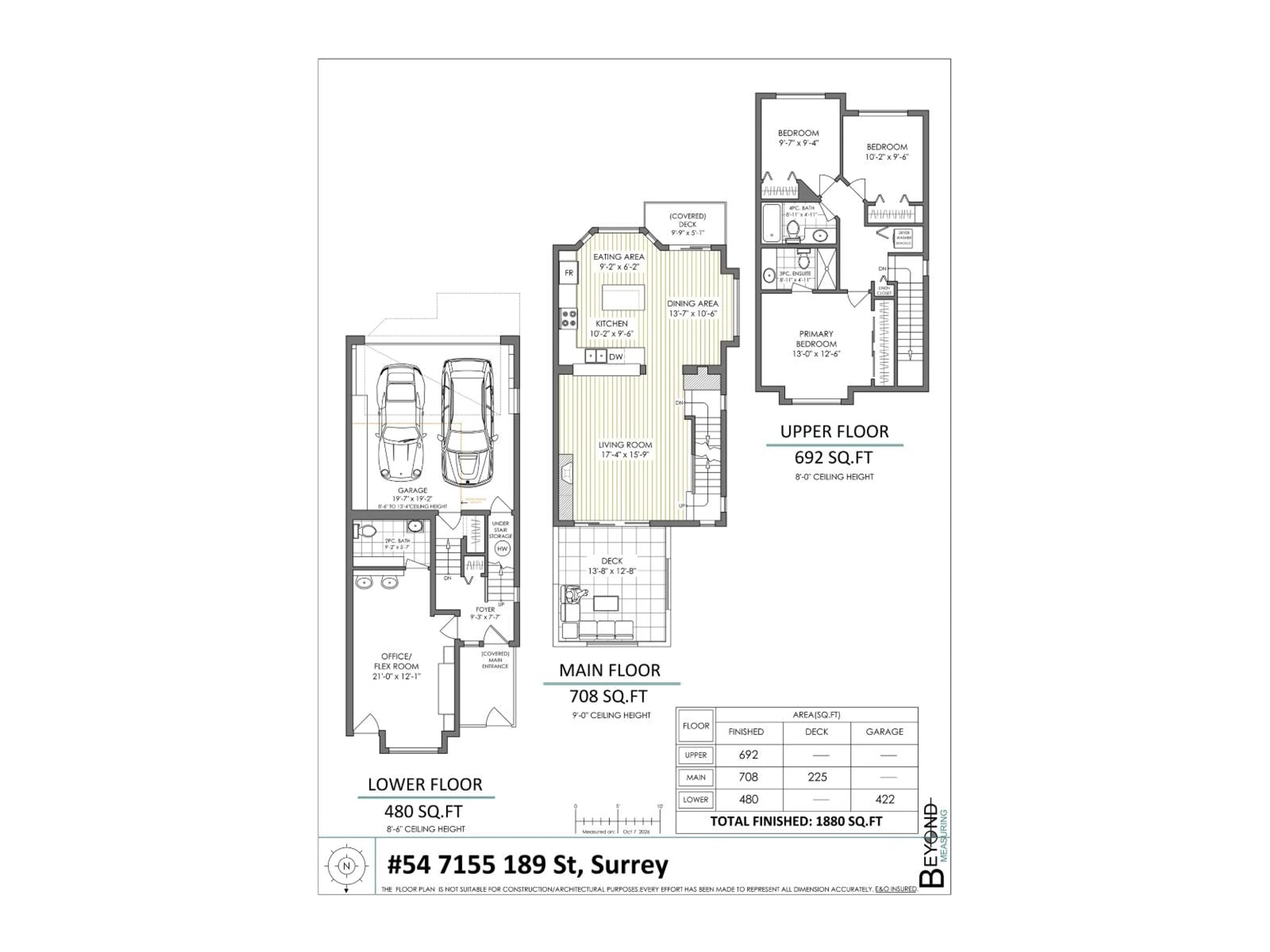 Floor plan for 54 - 7155 189 STREET, Surrey British Columbia V4N5S8