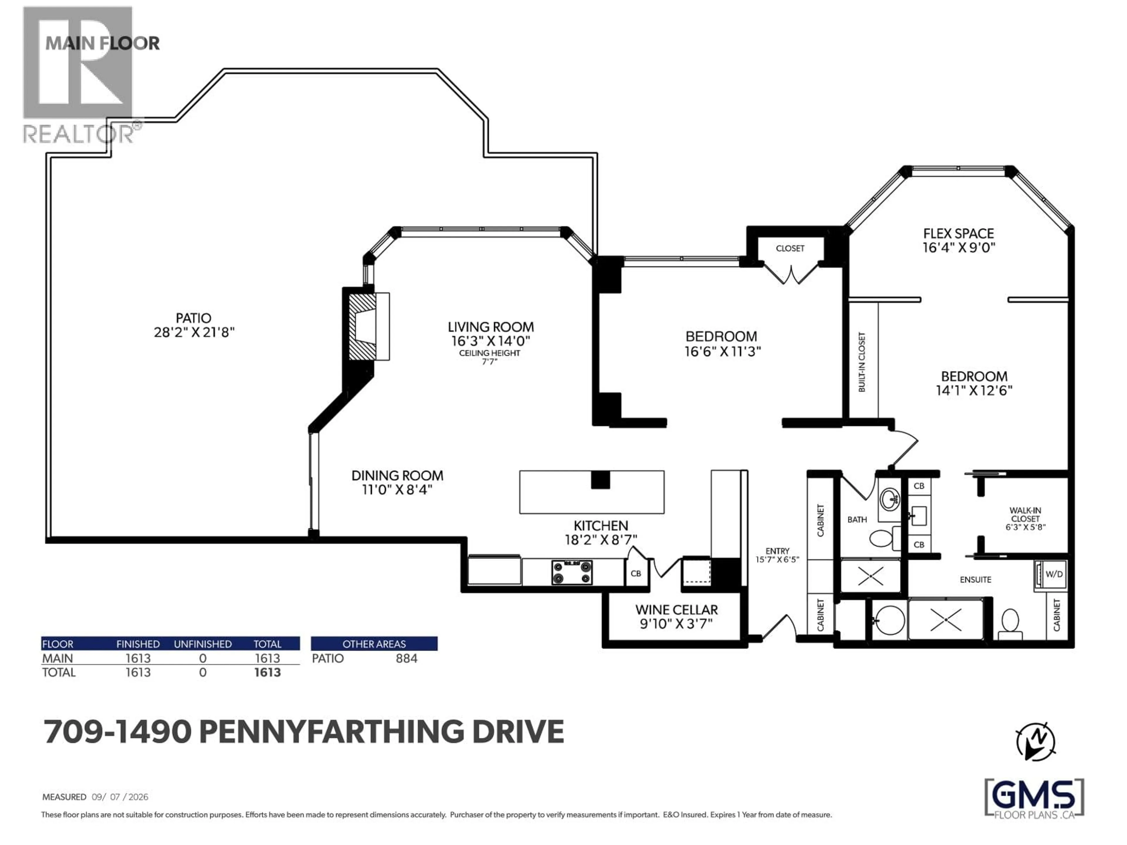 Floor plan for 709 - 1490 PENNYFARTHING DRIVE, Vancouver British Columbia V6J4Z3