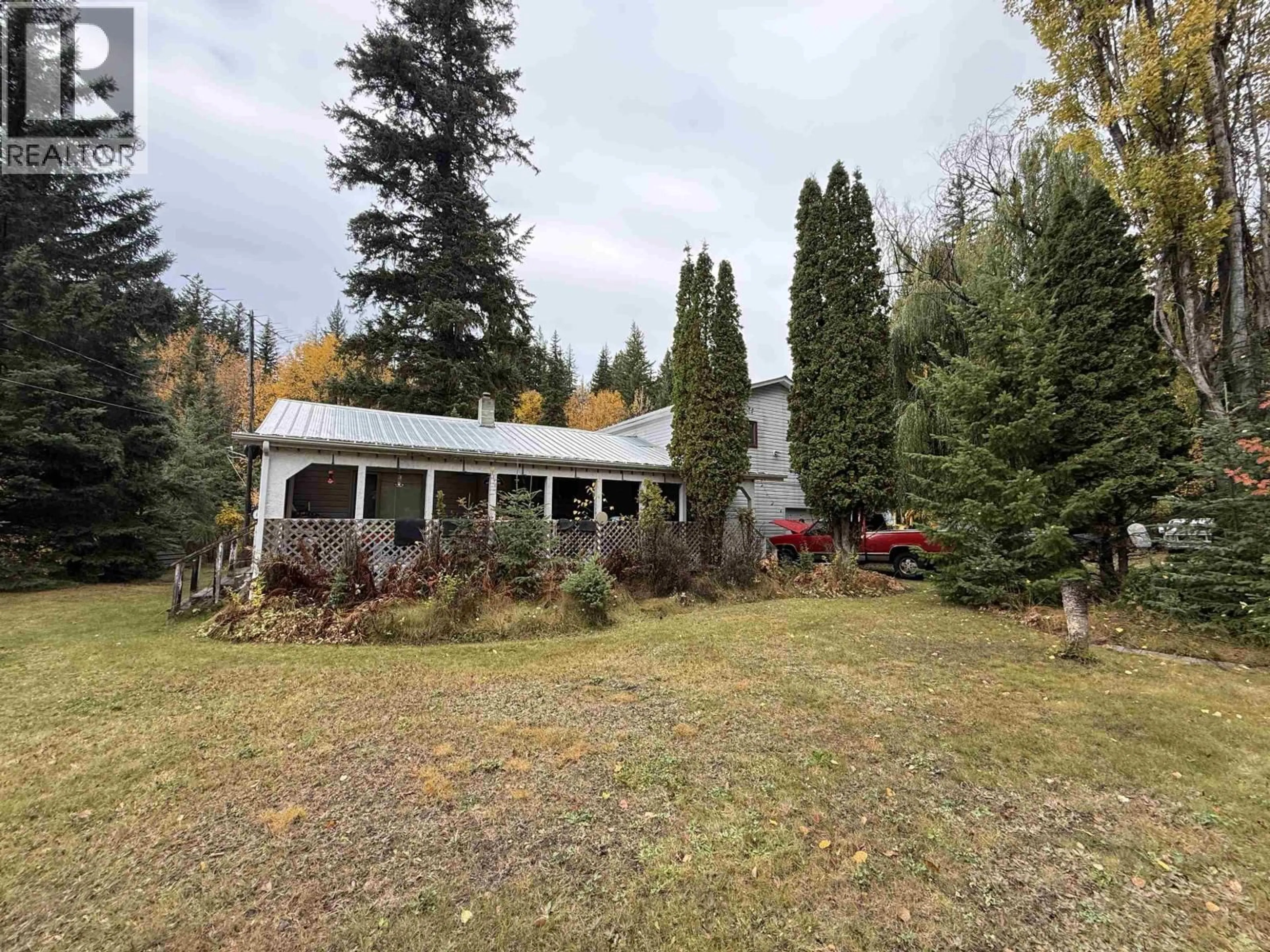 A pic from outside/outdoor area/front of a property/back of a property/a pic from drone, forest/trees view for 2064 WEST FRASER ROAD, Quesnel British Columbia V2J6J7