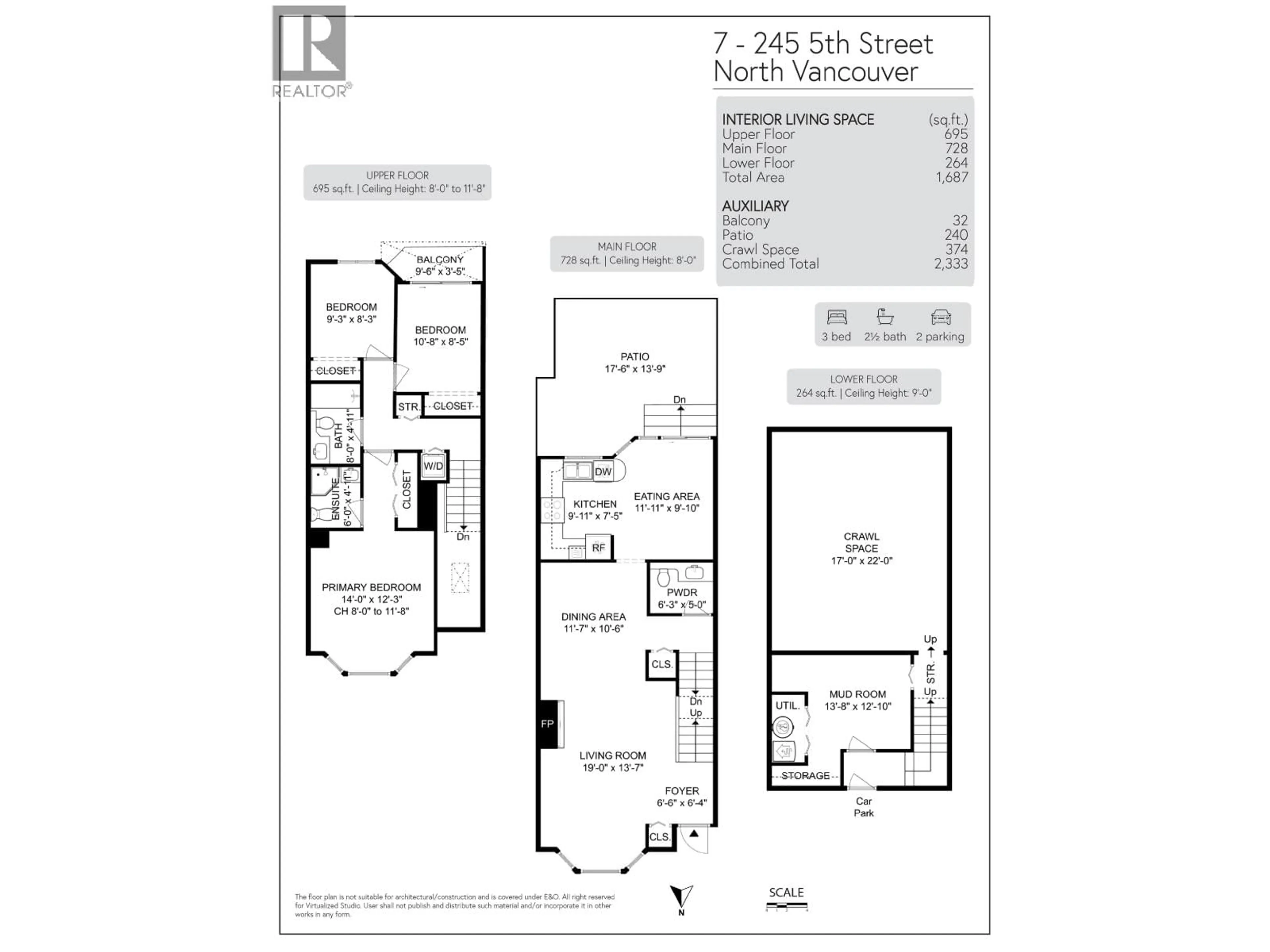 Floor plan for 7 - 245 5TH STREET, North Vancouver British Columbia V7L1L8