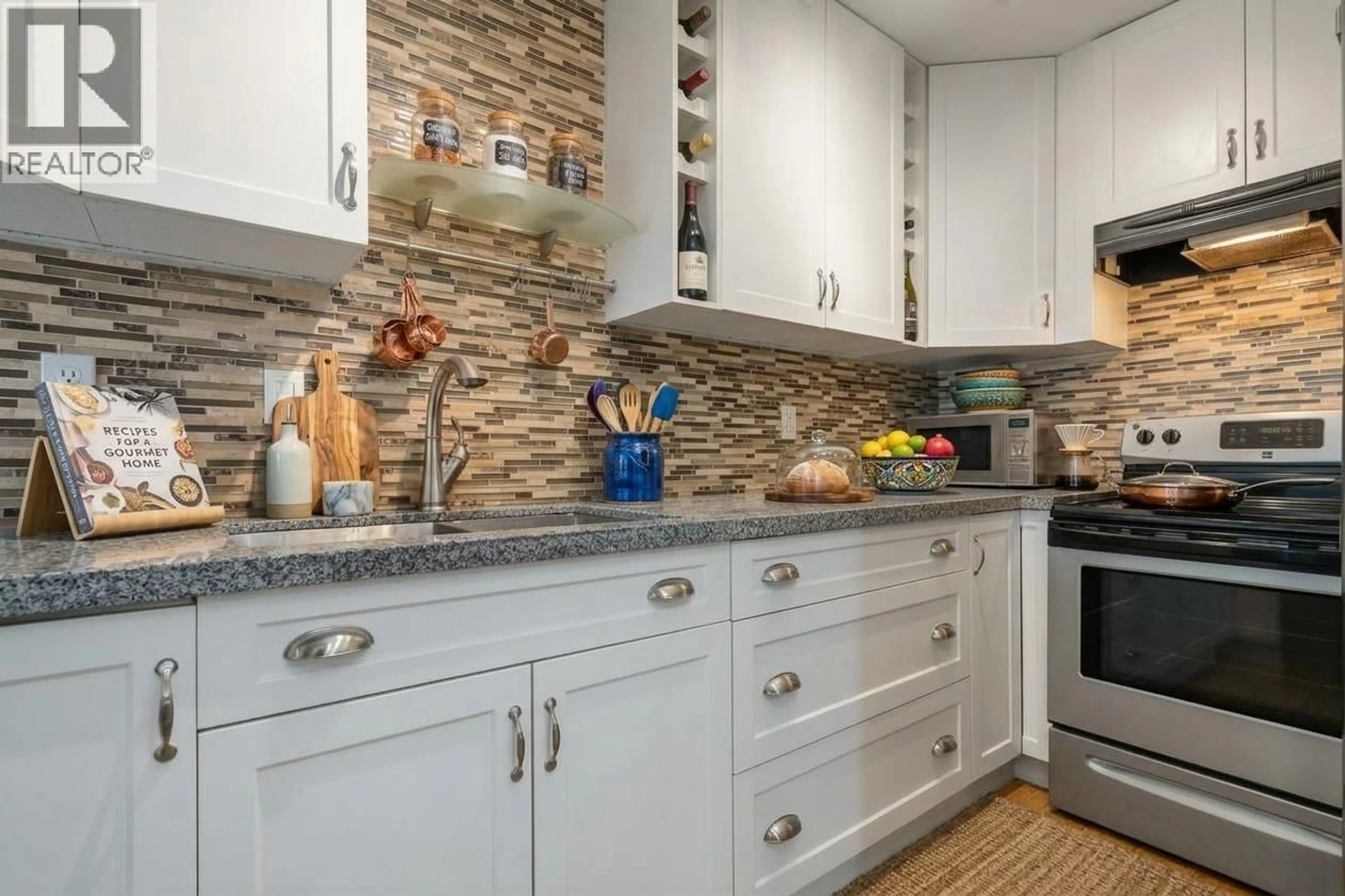Contemporary kitchen, ceramic/tile floor for 108 - 910 8TH AVENUE, Vancouver British Columbia V5Z1E5