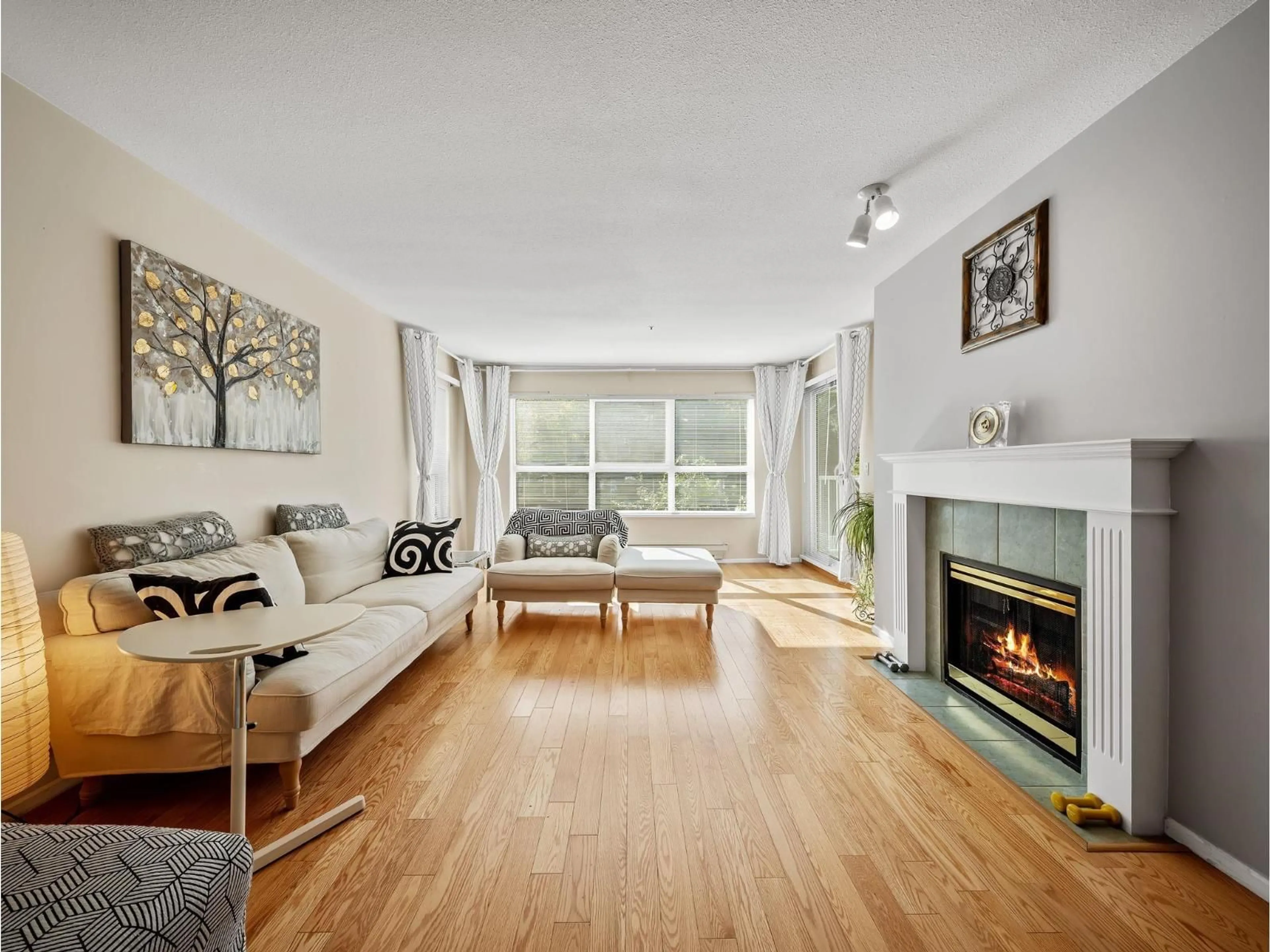 Living room with furniture, wood/laminate floor for 220 - 9688 148 STREET, Surrey British Columbia V3R0W2