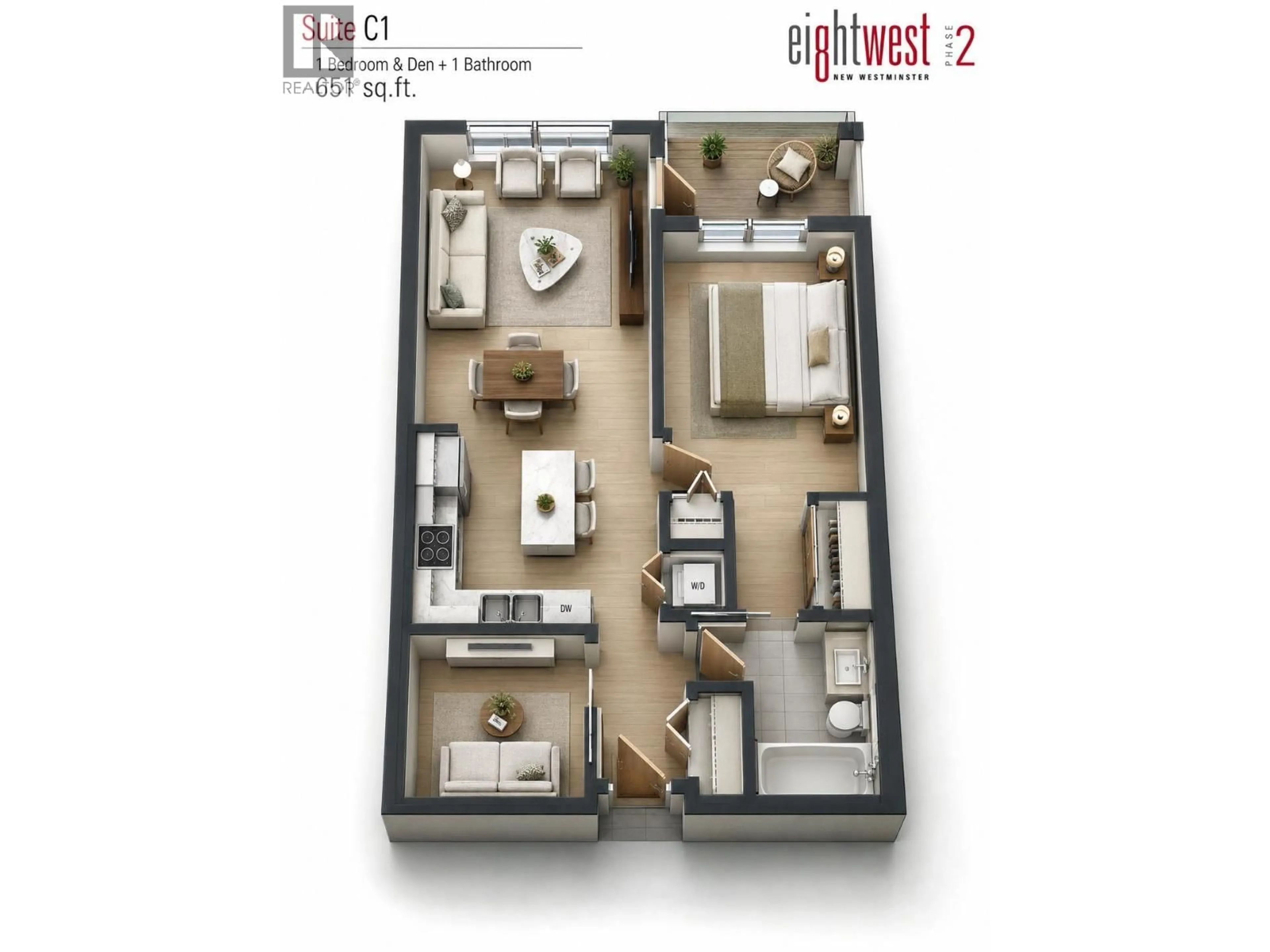 Floor plan for 308 - 55 EIGHTH AVENUE, New Westminster British Columbia V3L0E8