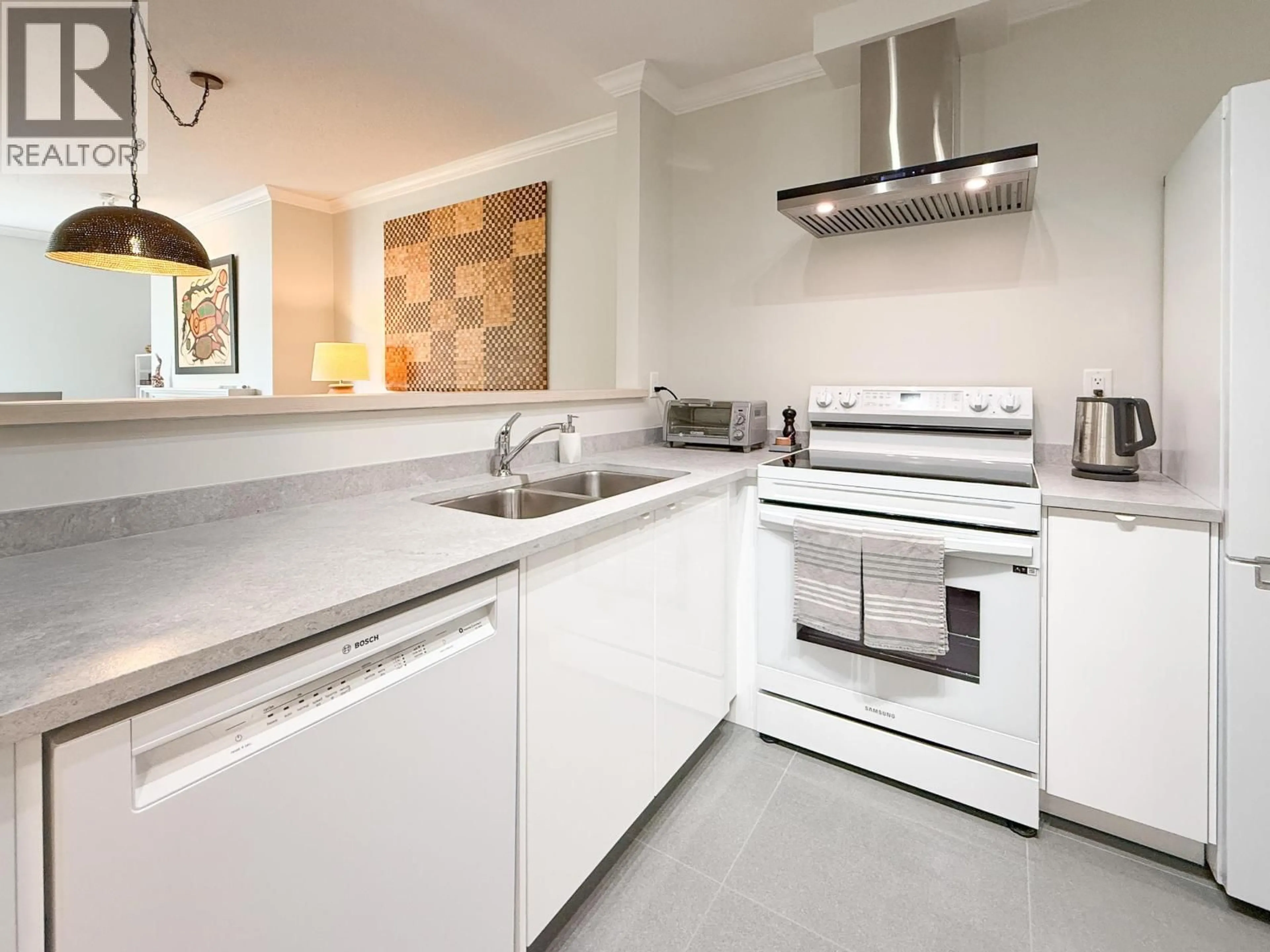 Standard kitchen, ceramic/tile floor for 303 - 2080 KENT AVENUE SOUTH, Vancouver British Columbia V5P4X2