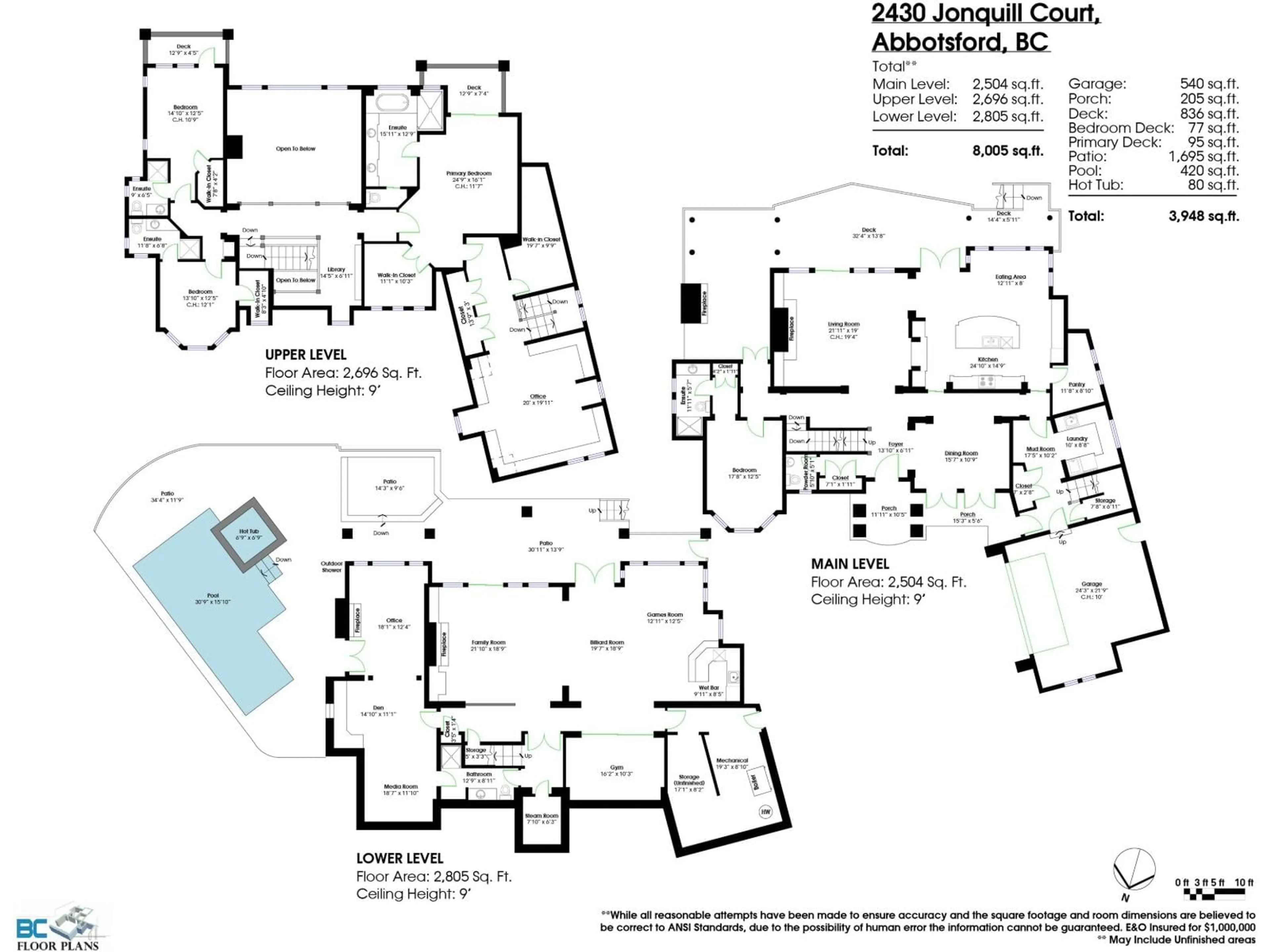 Floor plan for 2430 JONQUIL COURT, Abbotsford British Columbia V3G3E8
