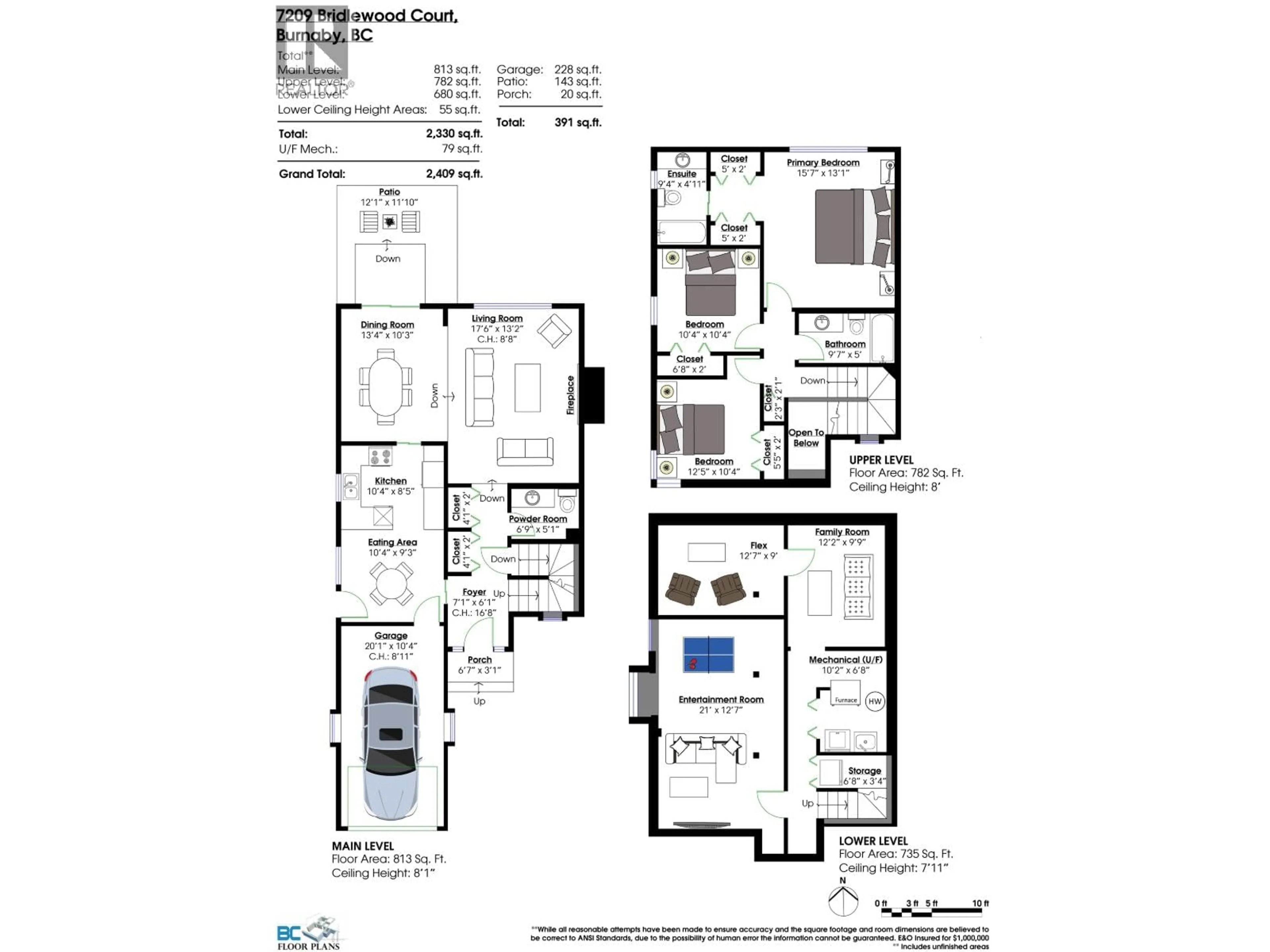 Floor plan for 7209 BRIDLEWOOD COURT, Burnaby British Columbia V5A4A4