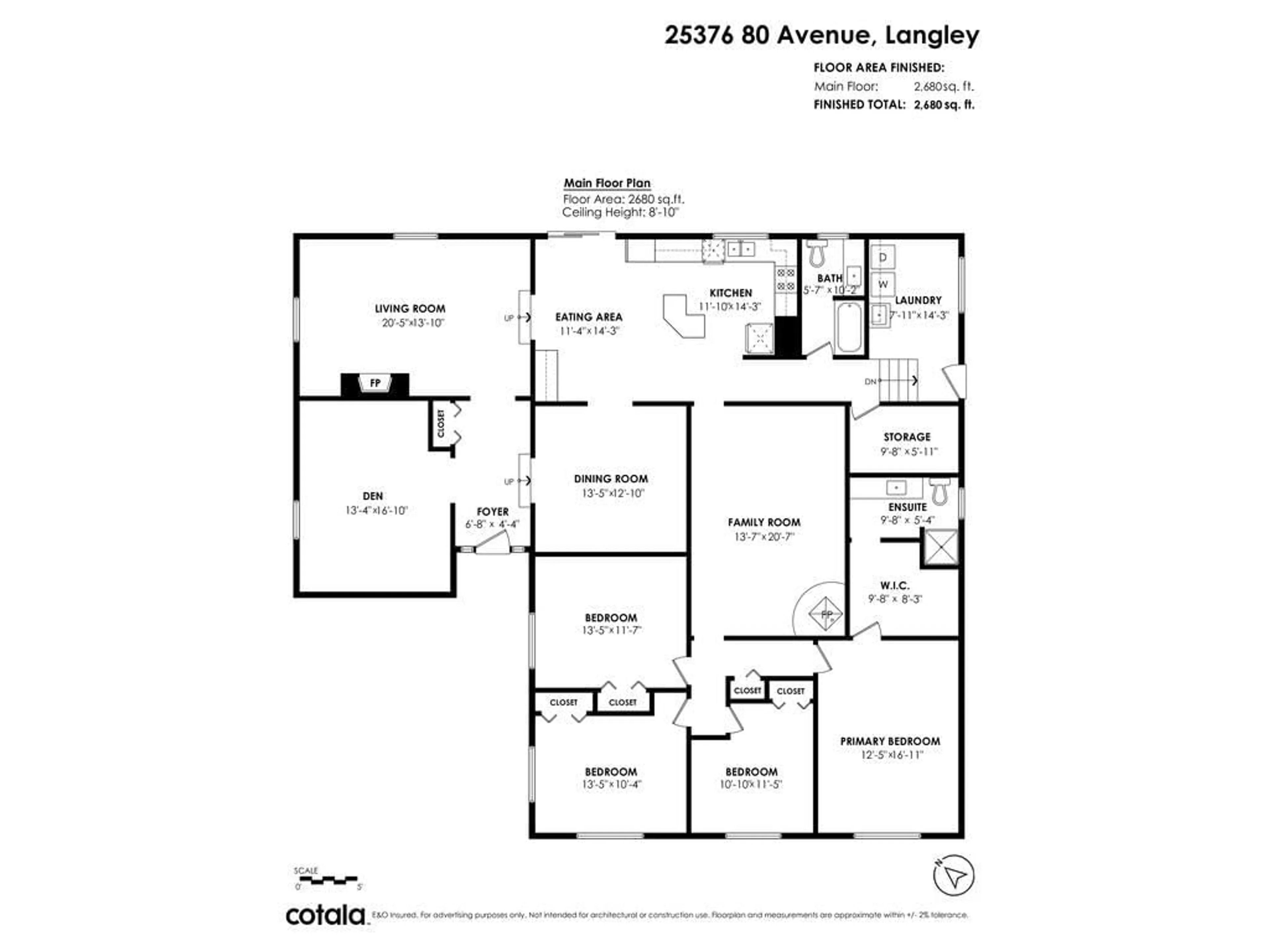 Floor plan for 25376 80 AVENUE, Langley British Columbia V1M3M9