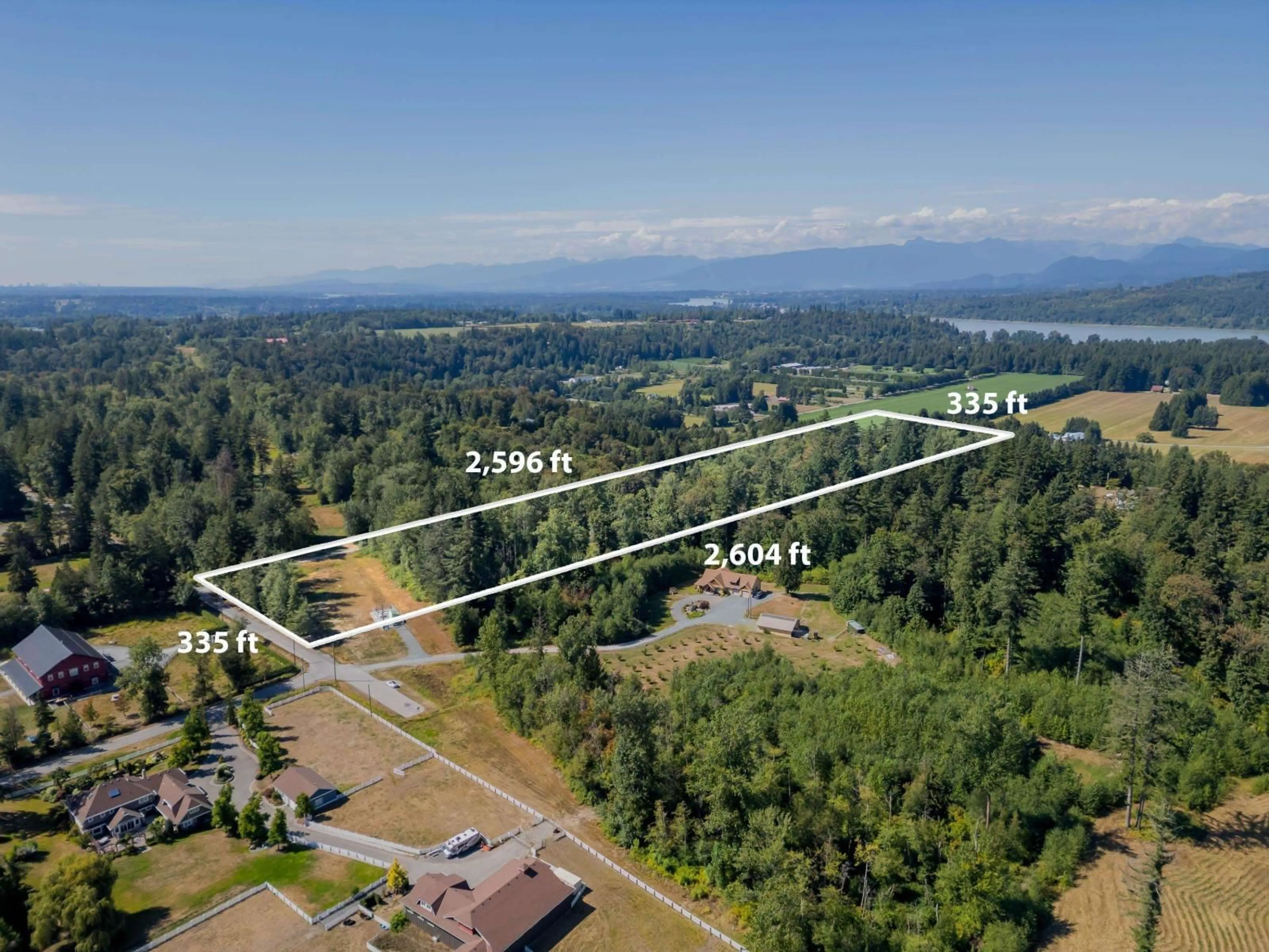 A pic from outside/outdoor area/front of a property/back of a property/a pic from drone, water/lake/river/ocean view for 25376 80 AVENUE, Langley British Columbia V1M3M9