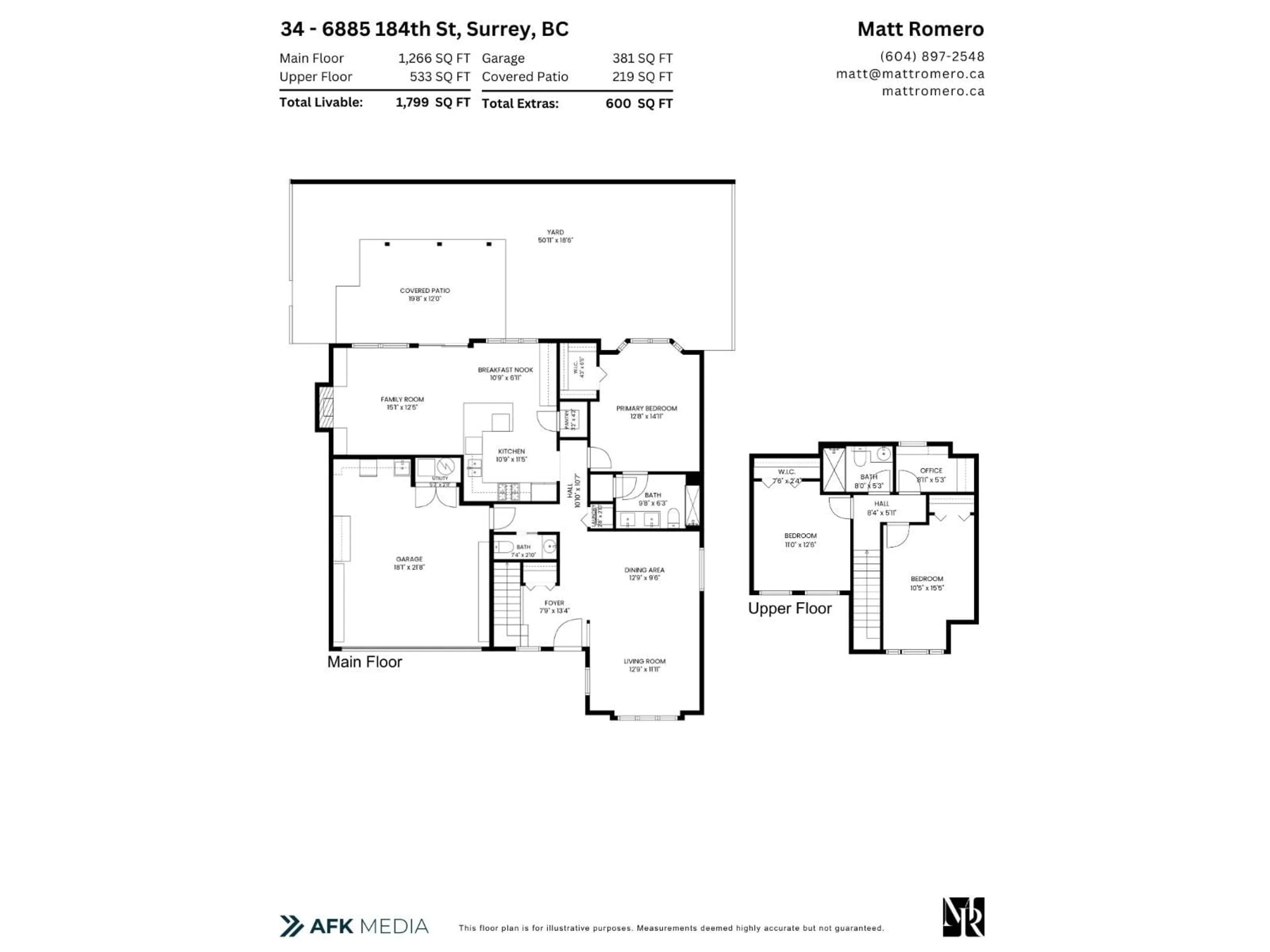Floor plan for 34 - 6885 184 STREET, Surrey British Columbia V3S9G1