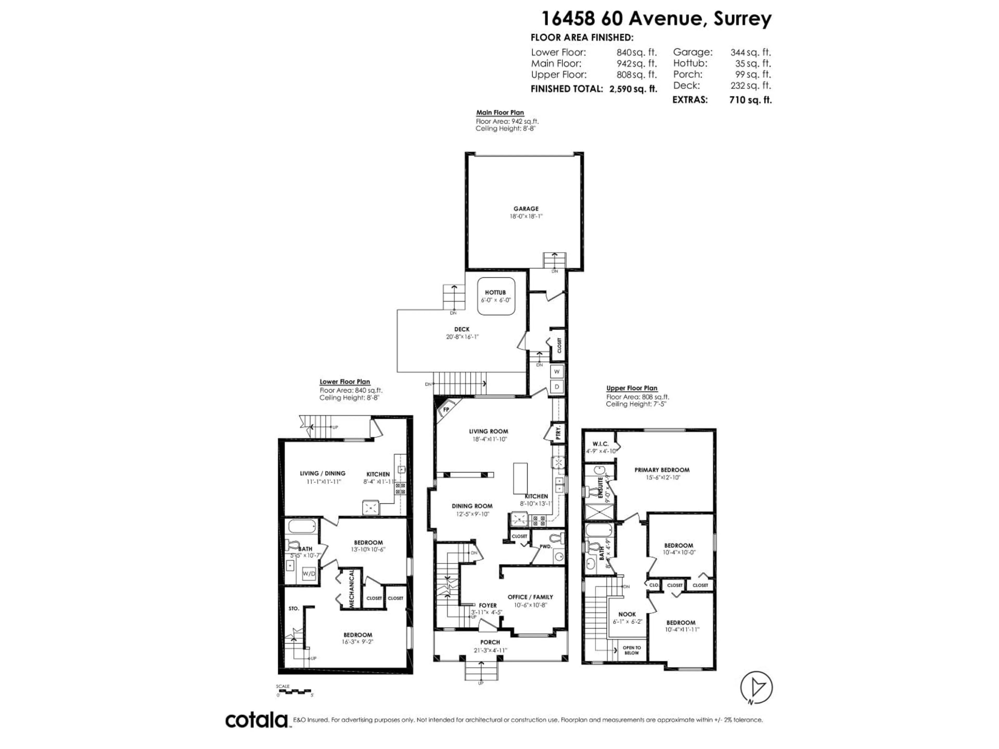 Floor plan for 16458 60 AVENUE, Surrey British Columbia V3S1S6
