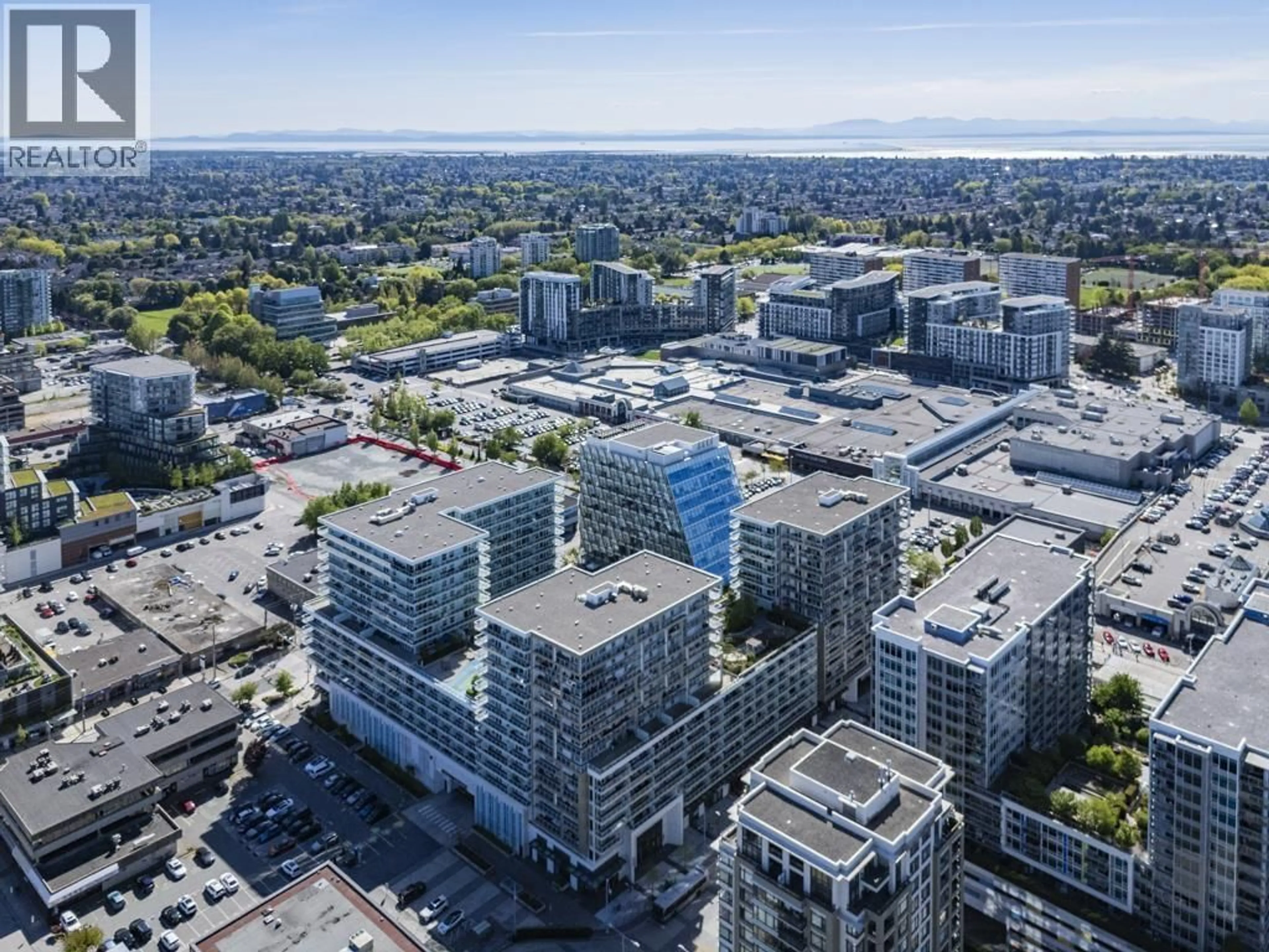 A pic from outside/outdoor area/front of a property/back of a property/a pic from drone, city buildings view from balcony for 1201 - 6328 NO. 3 ROAD, Richmond British Columbia V6Y0L6