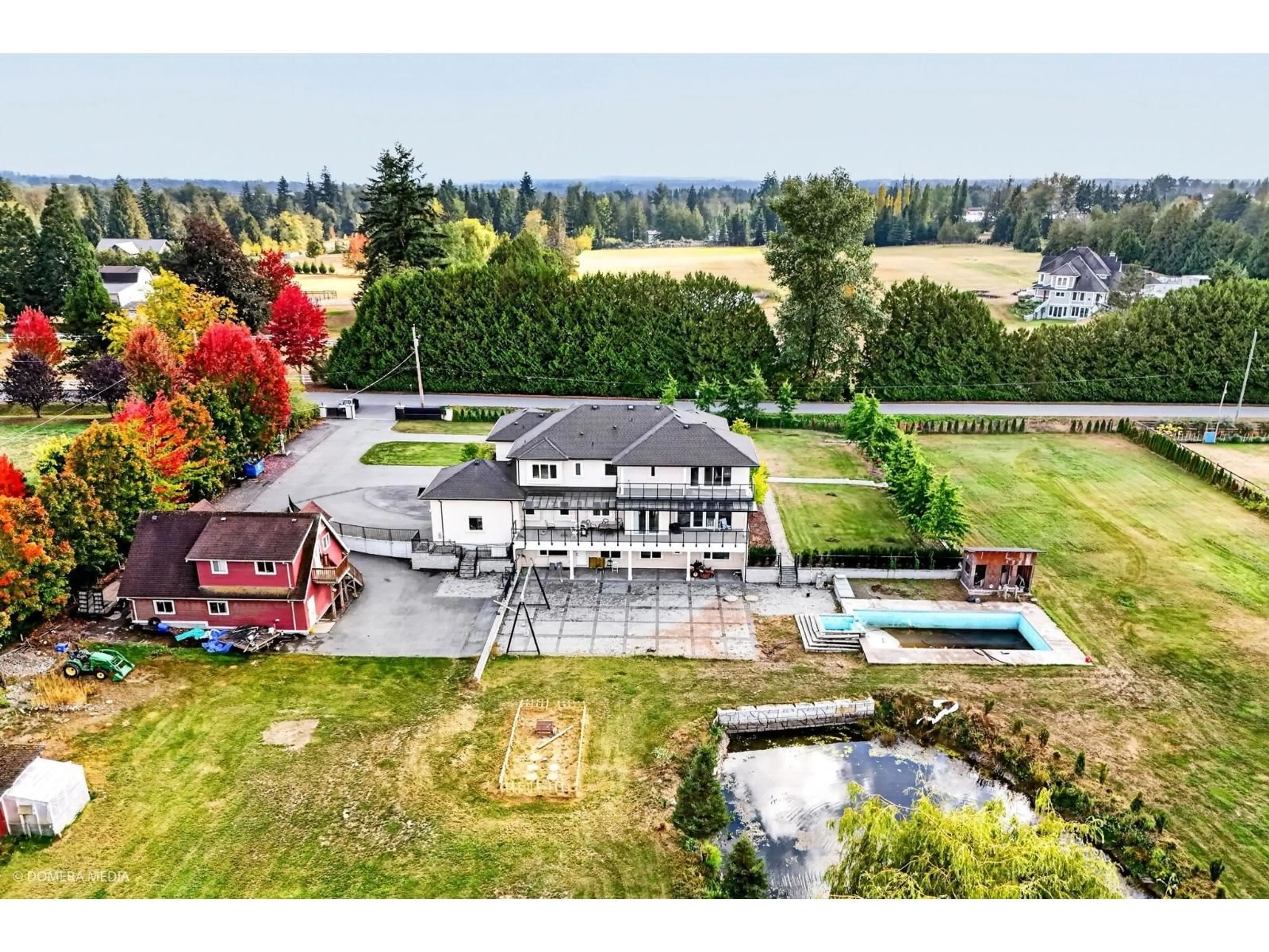 A pic from outside/outdoor area/front of a property/back of a property/a pic from drone, water/lake/river/ocean view for 25029 30 AVENUE, Langley British Columbia V4W1X9