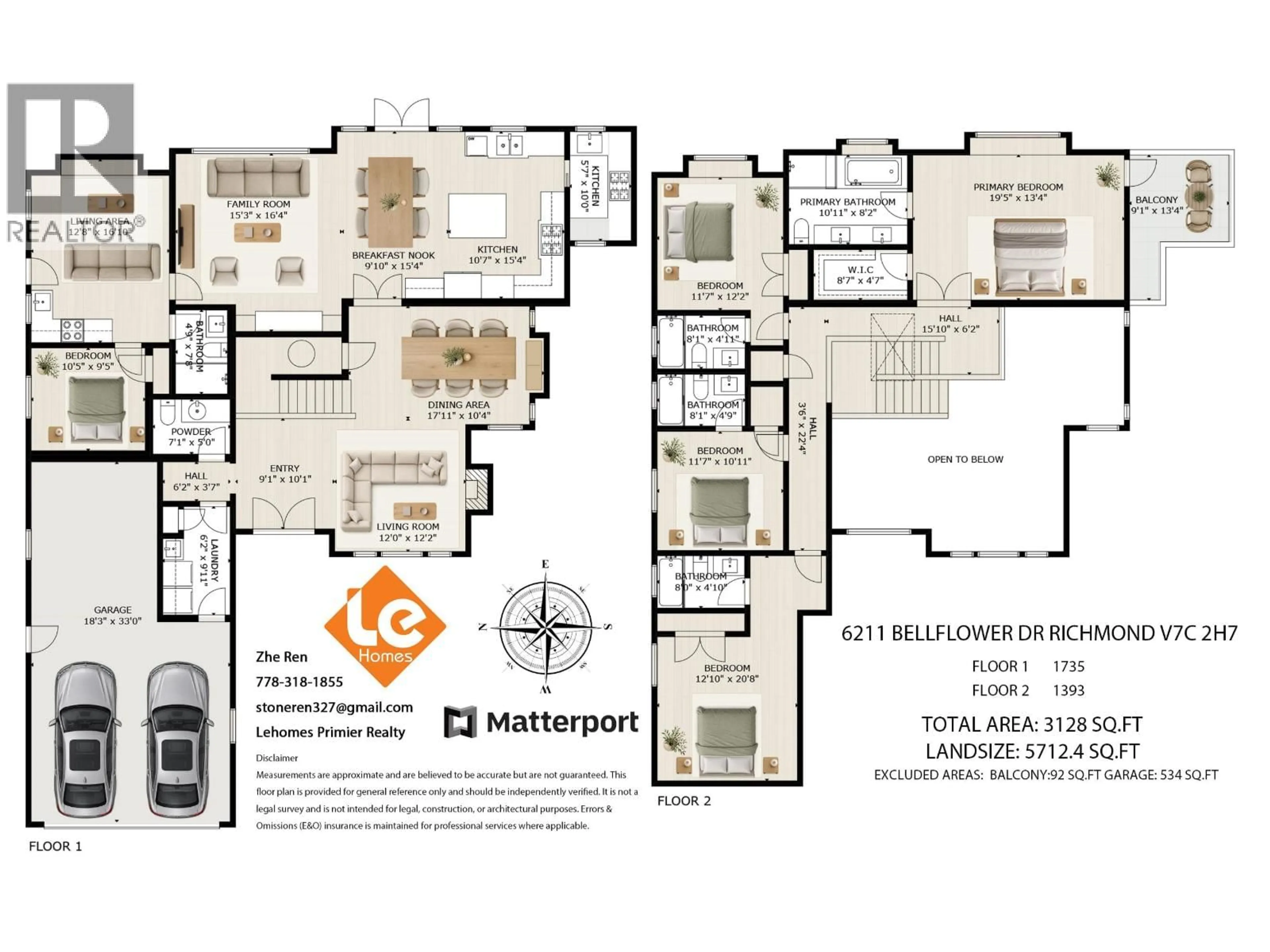Floor plan for 6211 BELLFLOWER DRIVE, Richmond British Columbia V7C2H7