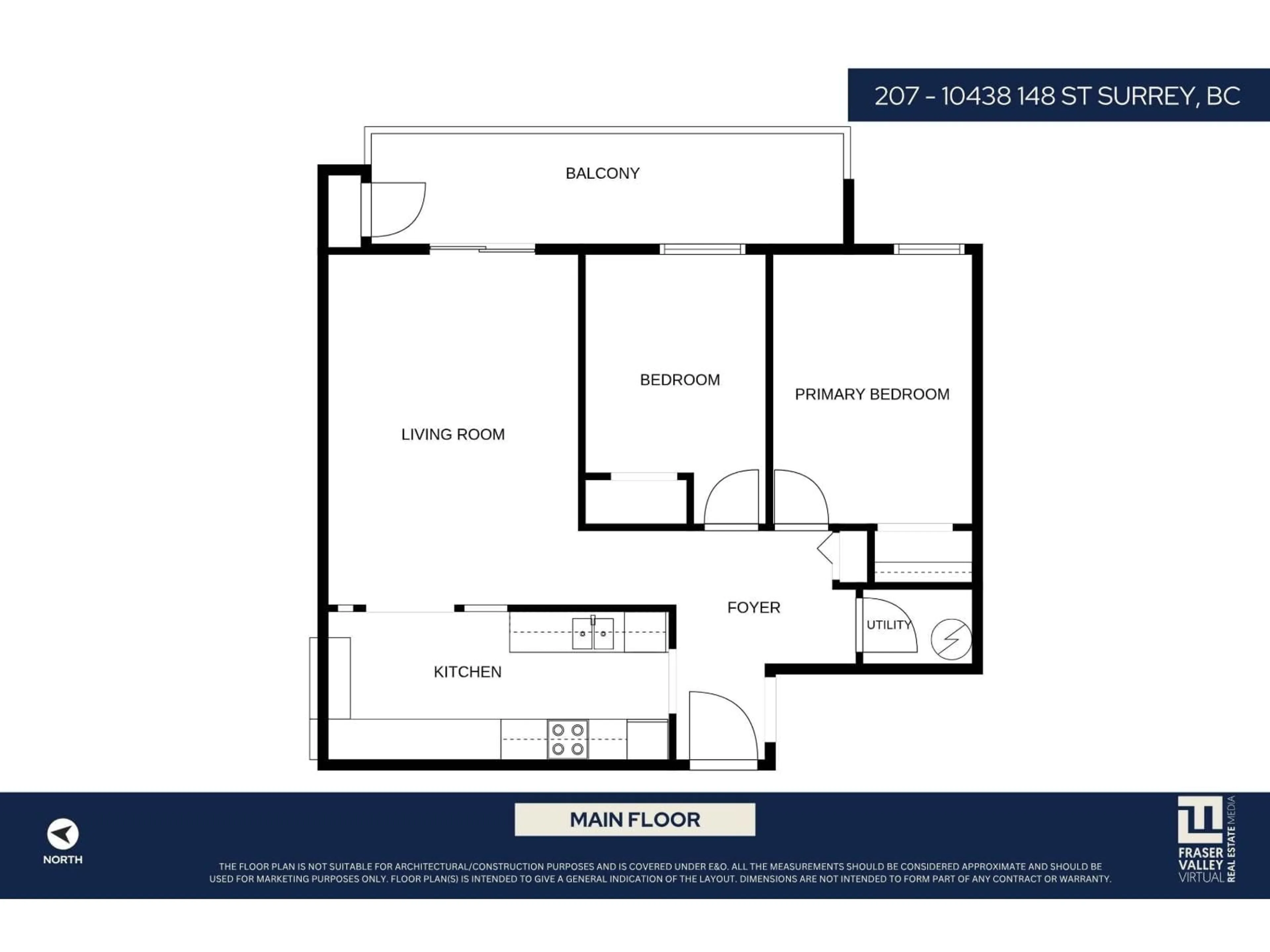 Floor plan for 207 - 10438 148 STREET, Surrey British Columbia V3R8S9